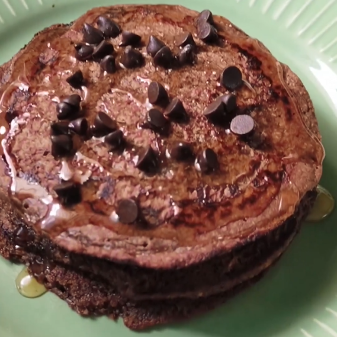 Eggless Coconut Choco Pancakes