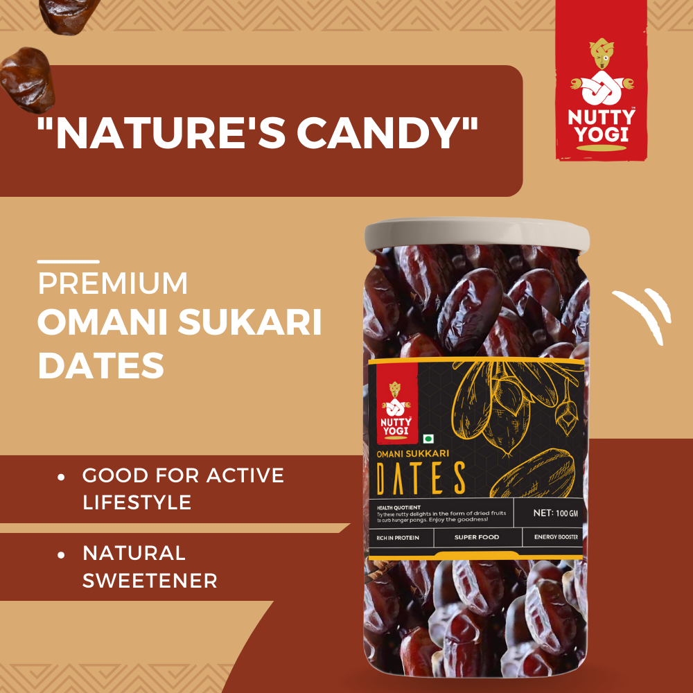 Nutty Yogi Omani Dates 100GM jar