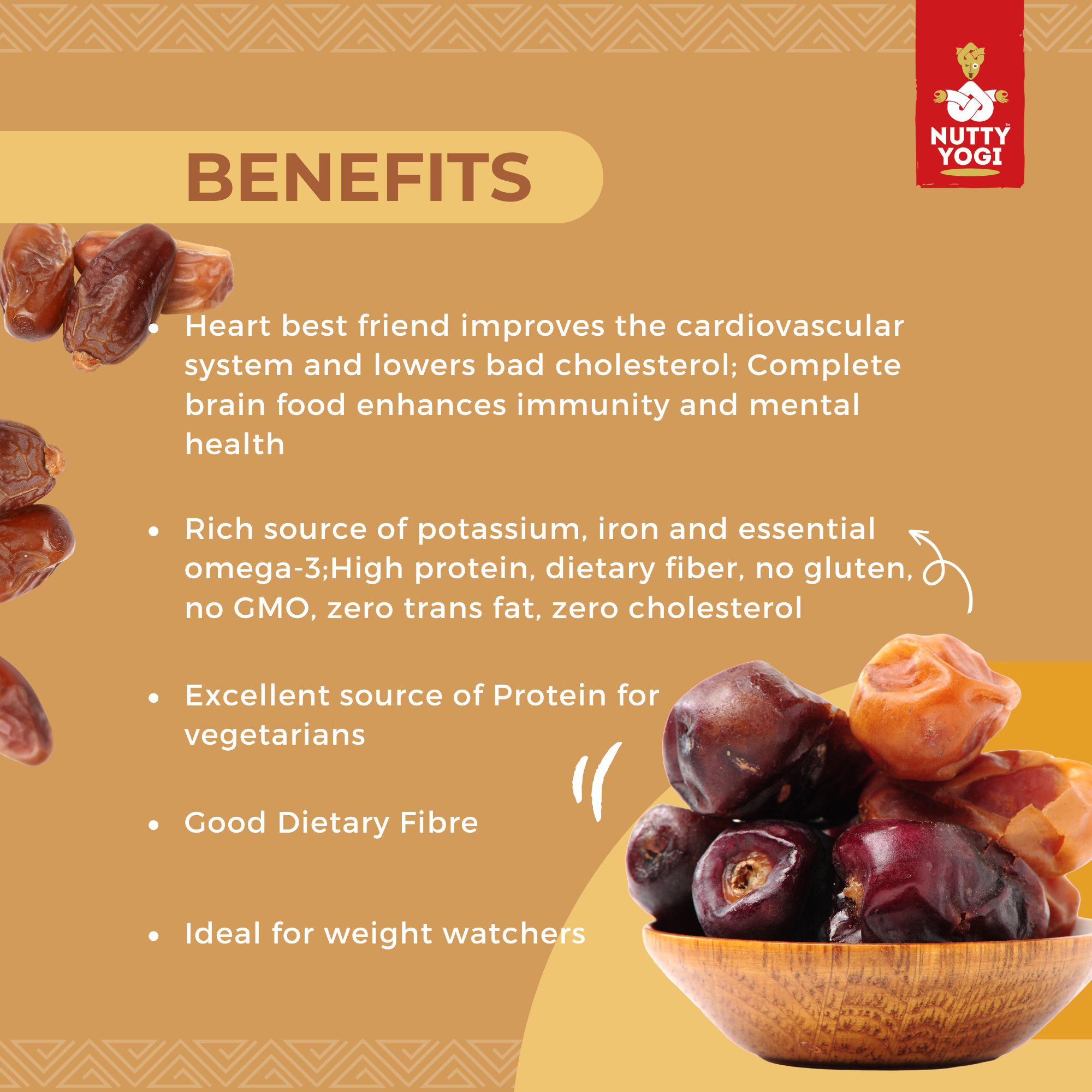 Nutty Yogi Medjool Dates 100GM Jar
