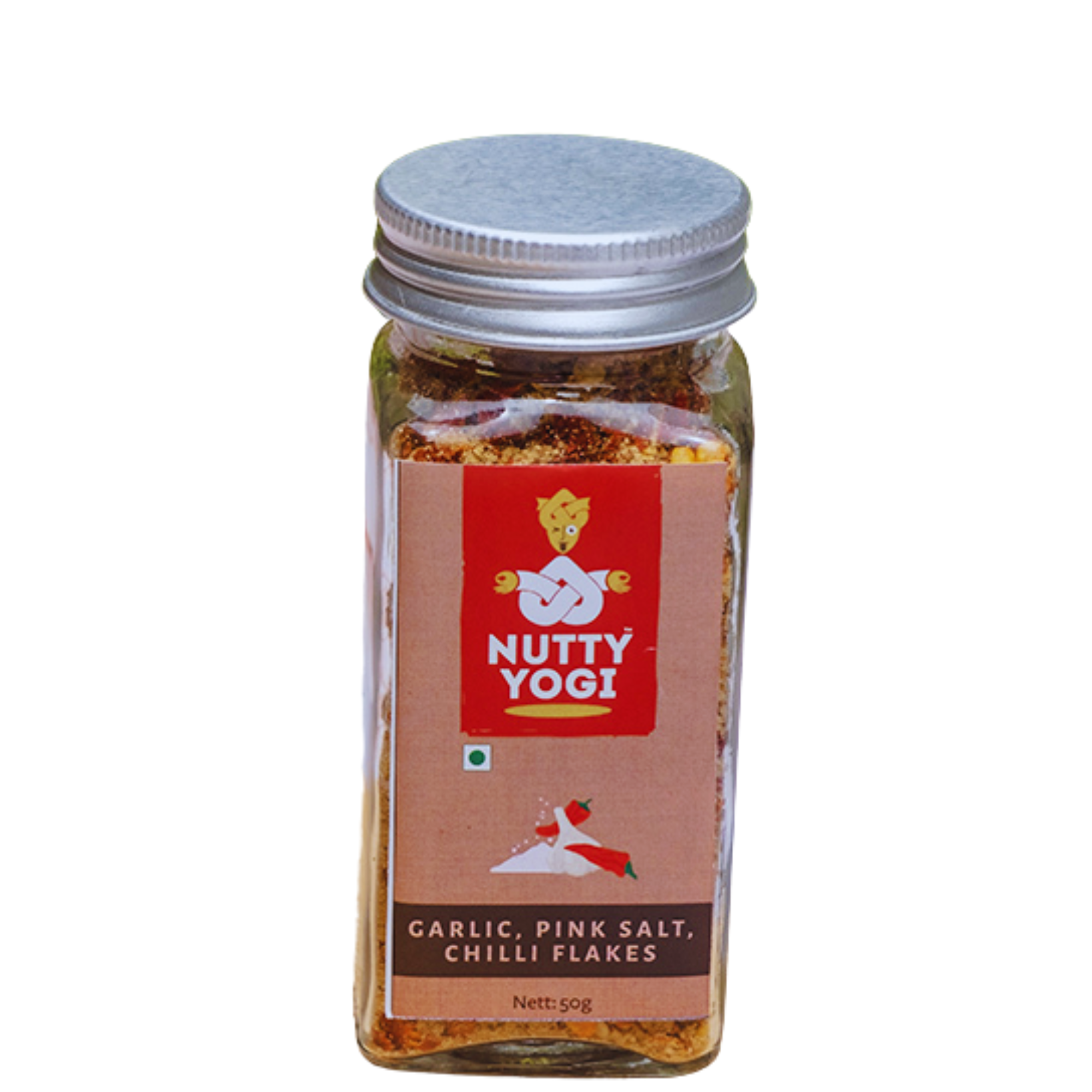 Nutty Yogi Garlic, Pink Salt and Chilli Flakes Mix 50 gm