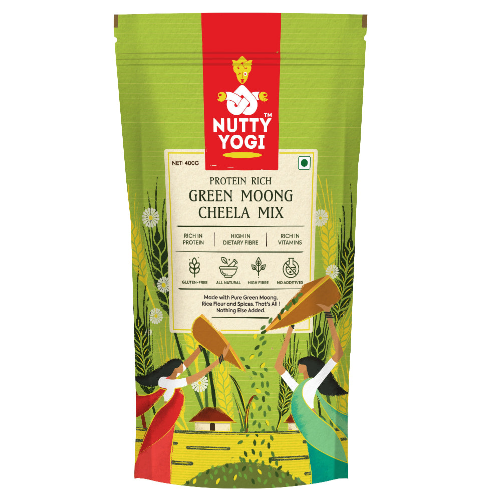 Nutty Yogi Green Moong Cheela Mix - 400g