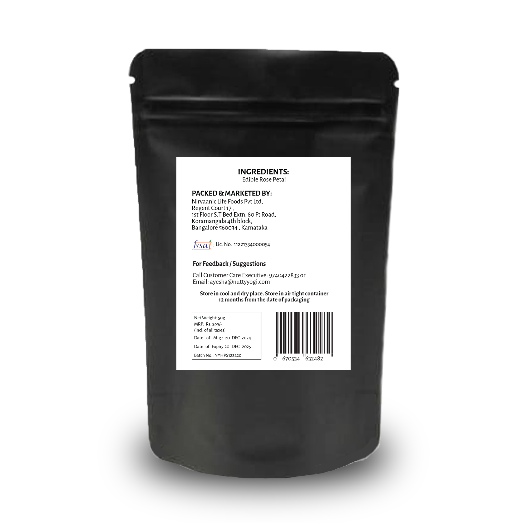 Nutty Yogi Rose petals 50g