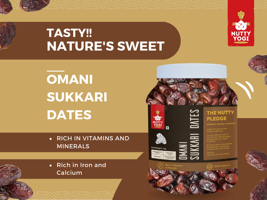 Nutty Yogi Omani Dates 1kg Jar
