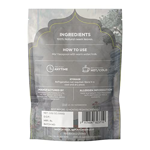 Nutty Yogi Neem Powder 100g | Anti-Bacterial | Chemical Free Hair Cleanser For Healthy Hair
