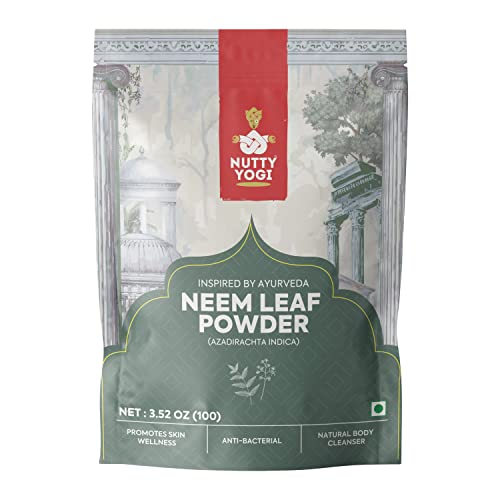 Nutty Yogi Neem Powder 100g | Anti-Bacterial | Chemical Free Hair Cleanser For Healthy Hair