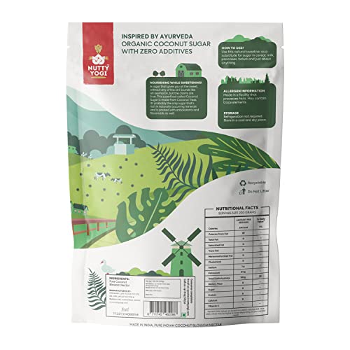 Nutty Yogi Coconut Sugar 200g | 100% Pure Natural Coconut Sugar | Natural sweetener | Rich in minerals | Healthy sugar variety | No added preservatives and chemicals