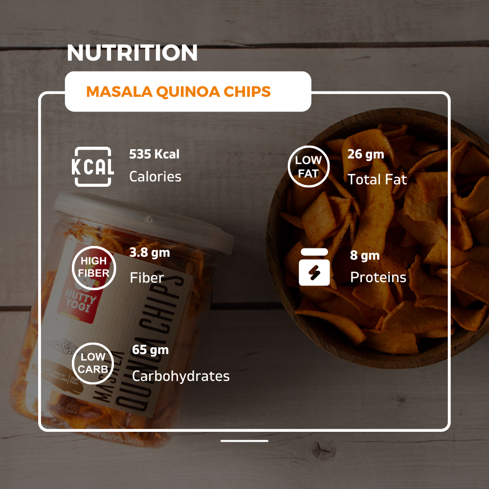 Nutty Yogi Masala Quinoa Chips 100gm
