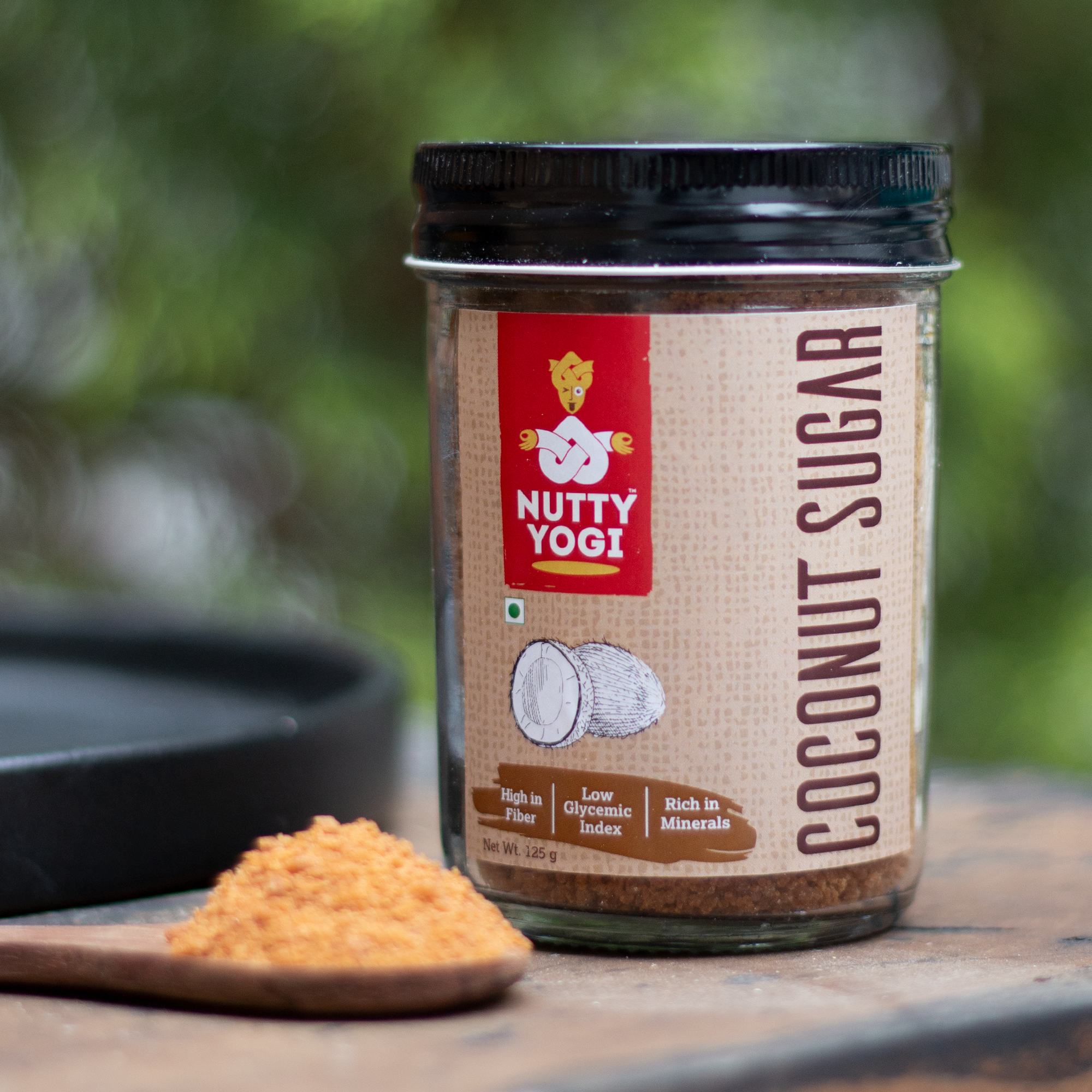 Nutty Yogi Coconut Sugar 125gm (Pack of 3) | Certified Organic | Healthy Alternative to Sugar | Good taste | Good for Sugar Control | Low GI, Vegan | Gluten Free | Freshly made