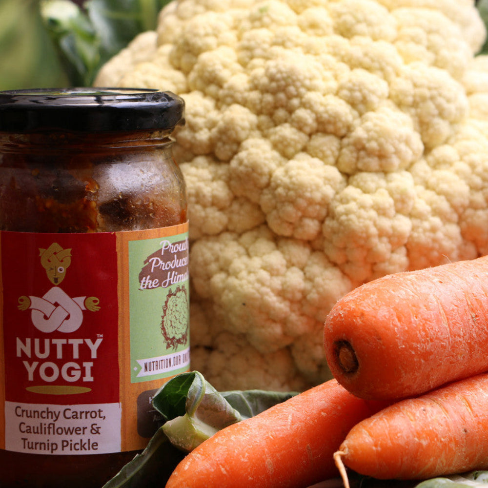 Crunchy Carrot, Cauliflower and Turnip Pickle.