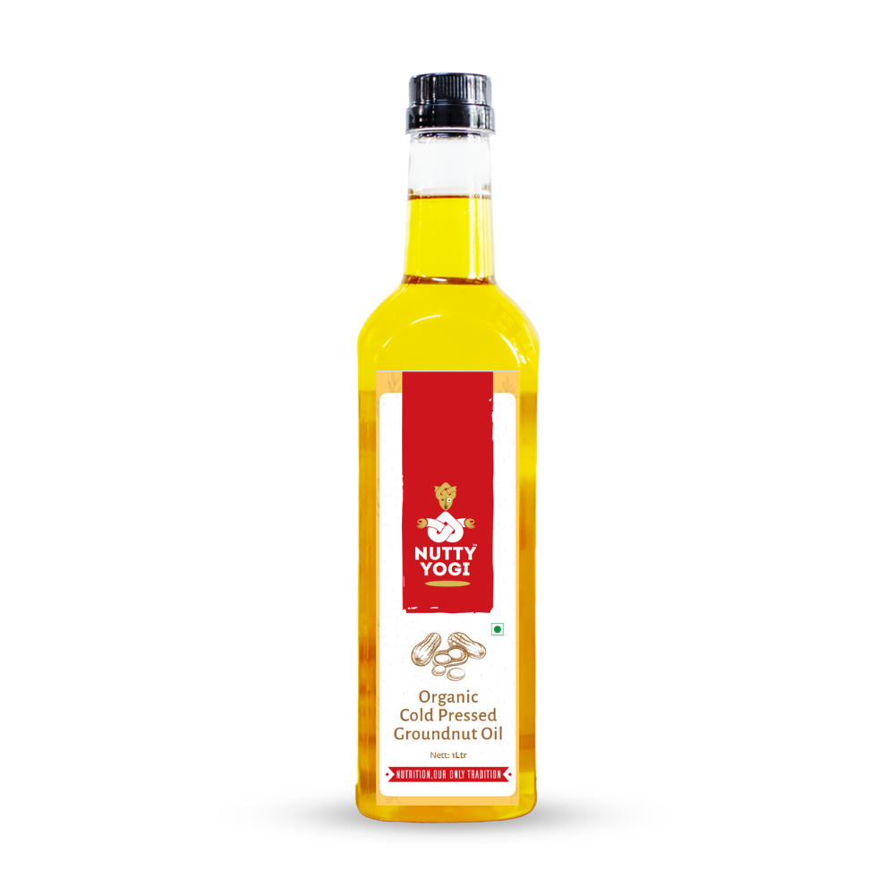 Nutty yogi organic cold pressed groundnut oil | Natural cooking oil | No additives 1L