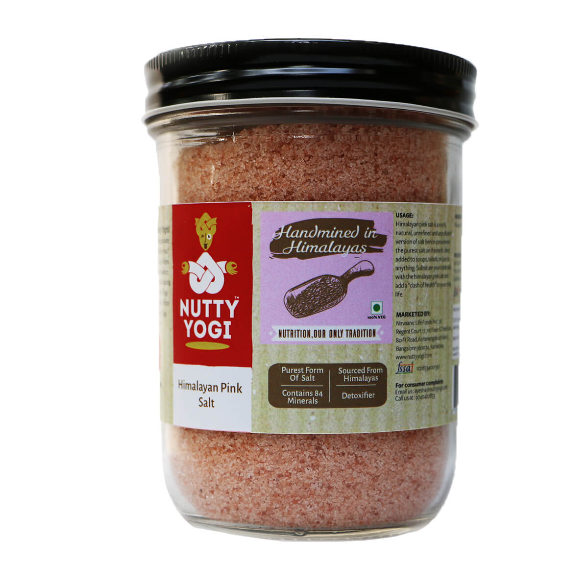 Himalayan Pink Salt 500 gm Jar.