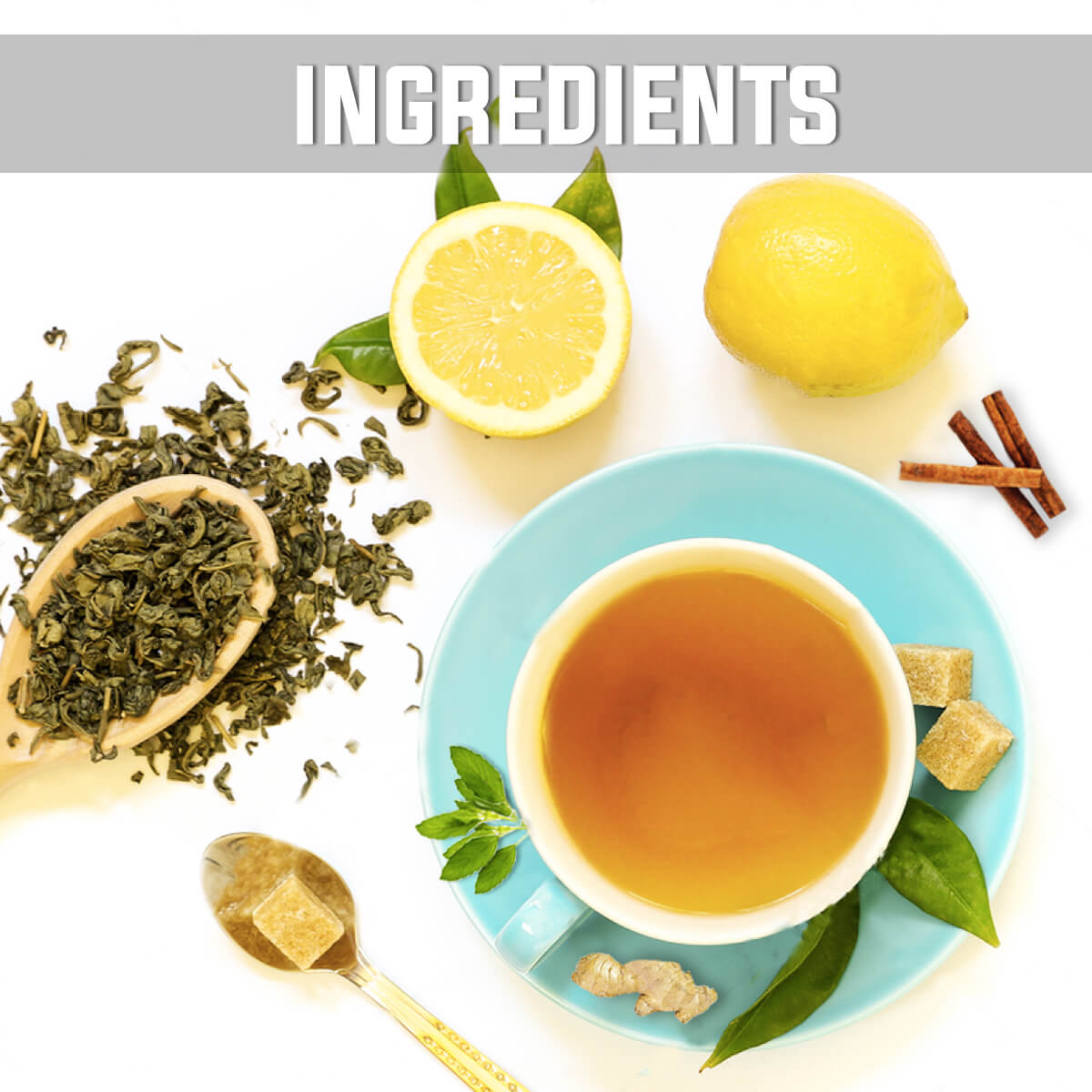 Nutty Yogi Immunity Tea | Herbal Green Tea with Tulsi, Lemon, Cinnamon & Ginger I Ayurvedic Blend I 50g.