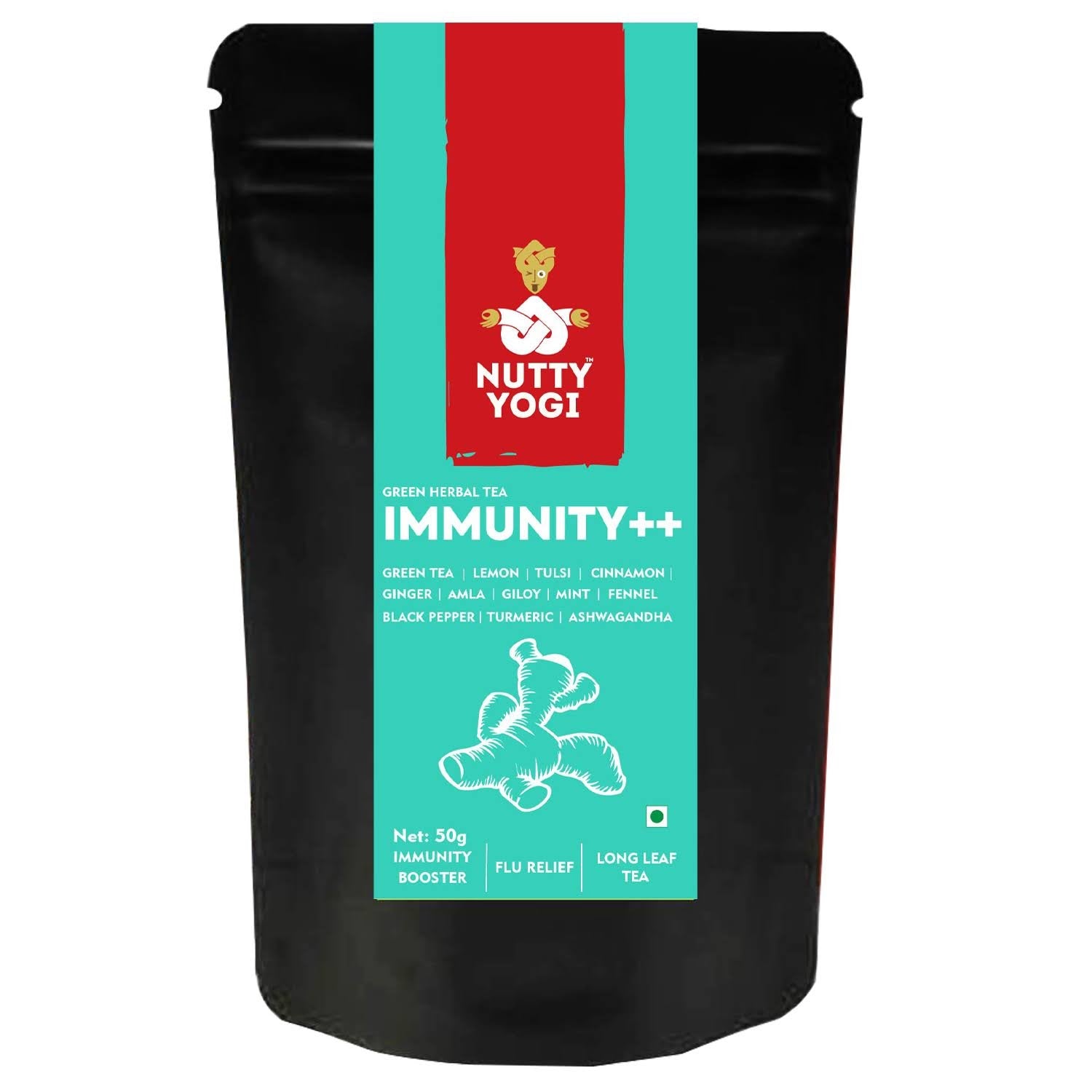 Immunity Plus Plus Tea  | Herbal Green Tea with active herbs like Giloy, Ashwangandha, Tulsi etc.