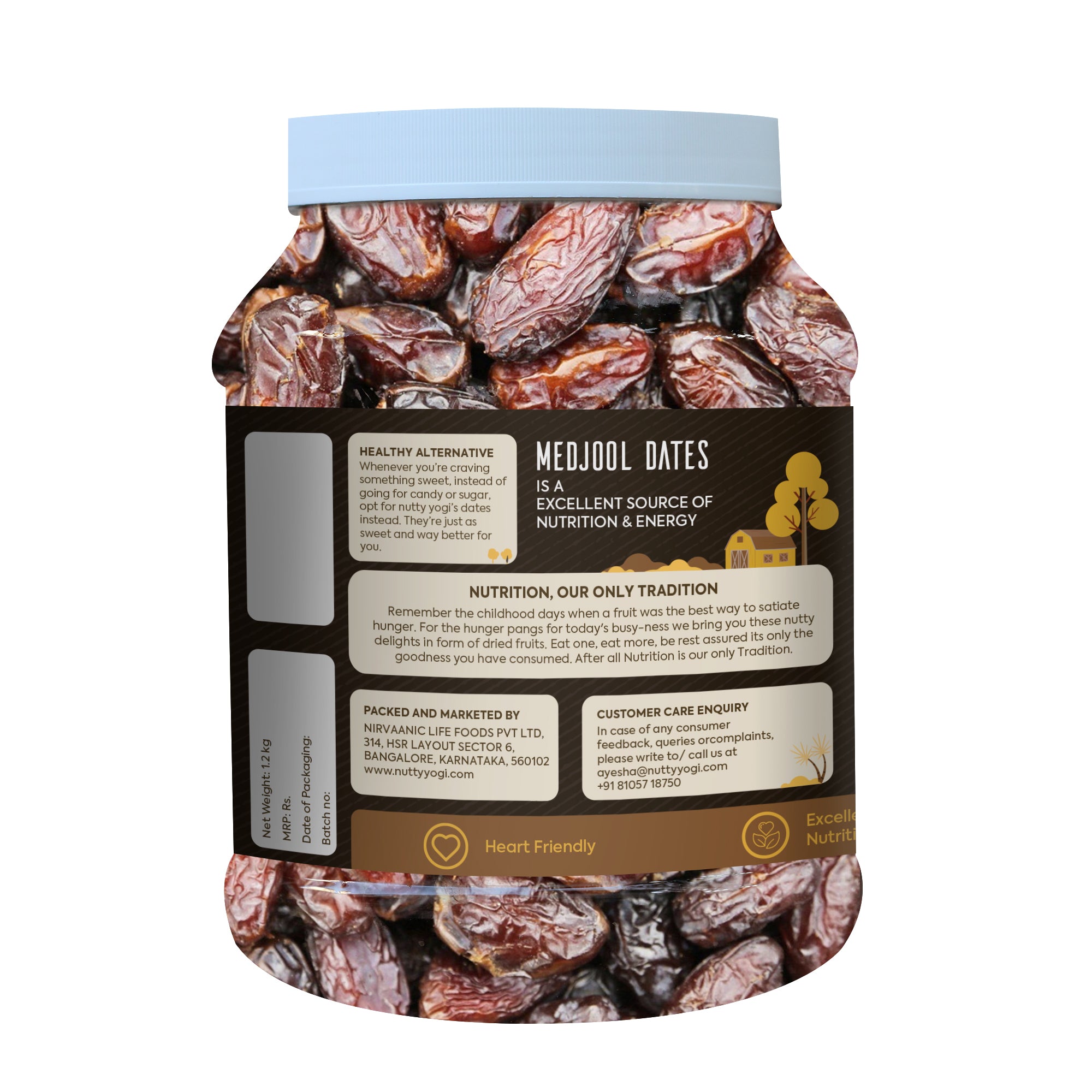 Nutty Yogi Medjool Dates 1.2kgs Jar