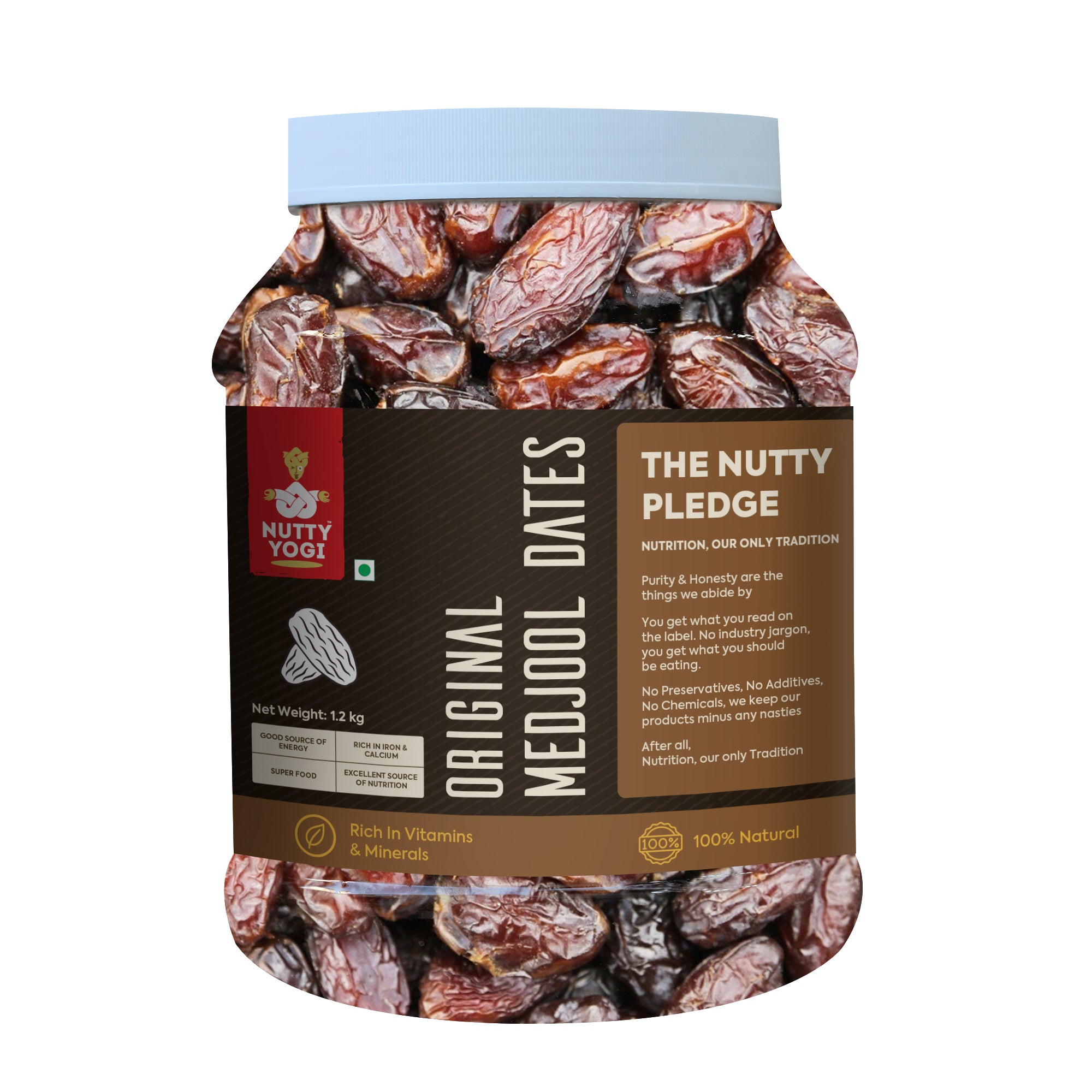 Nutty Yogi Medjool Dates 1.2kgs Jar