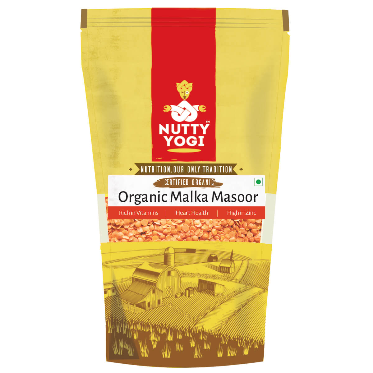 Organic Malka Masoor Daal 500 gm.