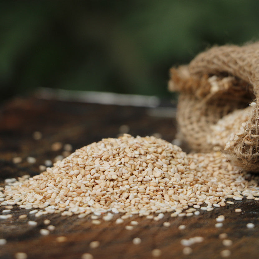 Organic White Sesame Seeds.