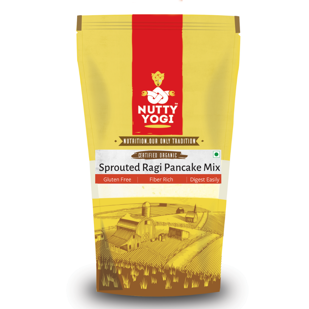 Sprouted Cinnamon Ragi Pancake Mix 400g | Fiber Rich | Gluten Free | Help to Digest Easily | Pancake Mix