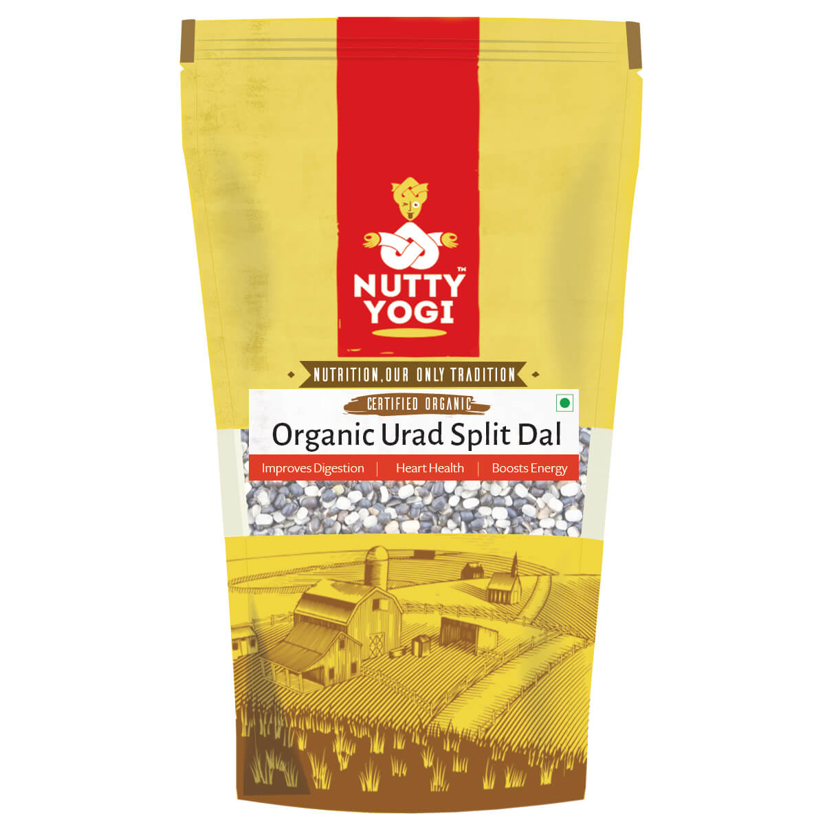 Organic Black Urad Split 500 gm.