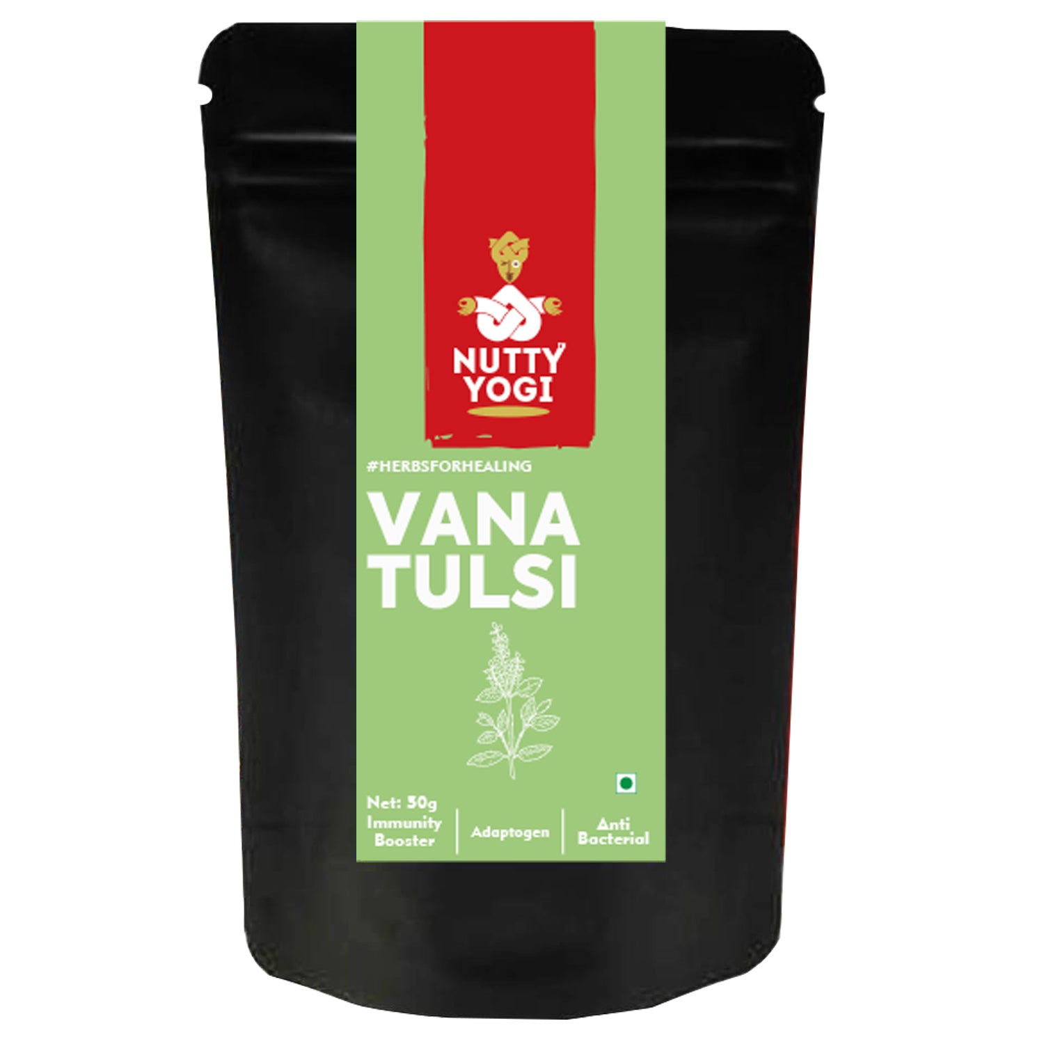 Vana Tulsi (Holy Basil)  Dried Leaves 50 gm.