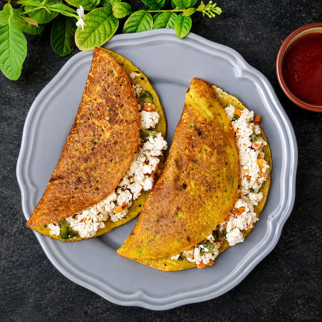High-Protein Peas & Paneer Roti