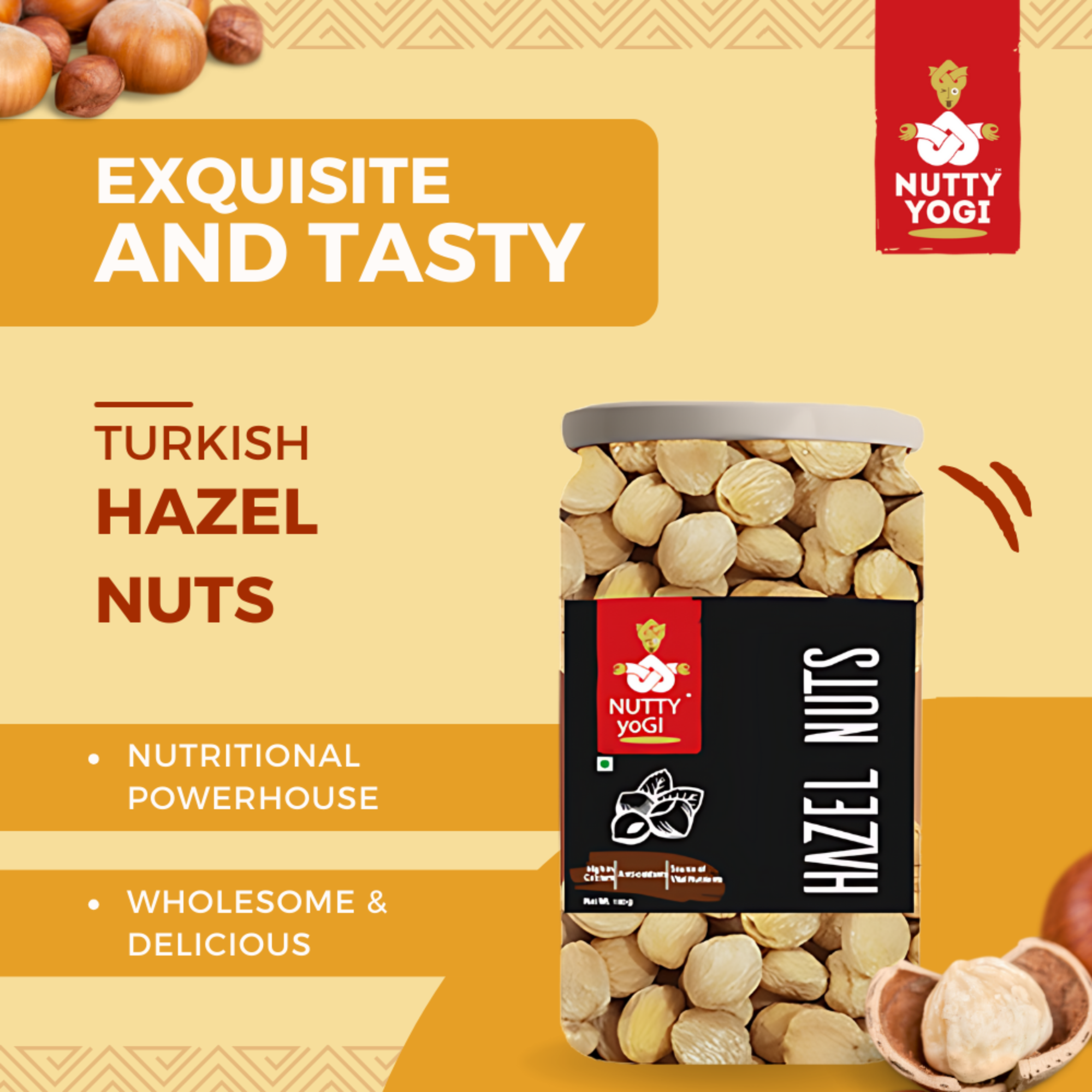 Nutty Yogi Turkish Hazelnuts 100gm