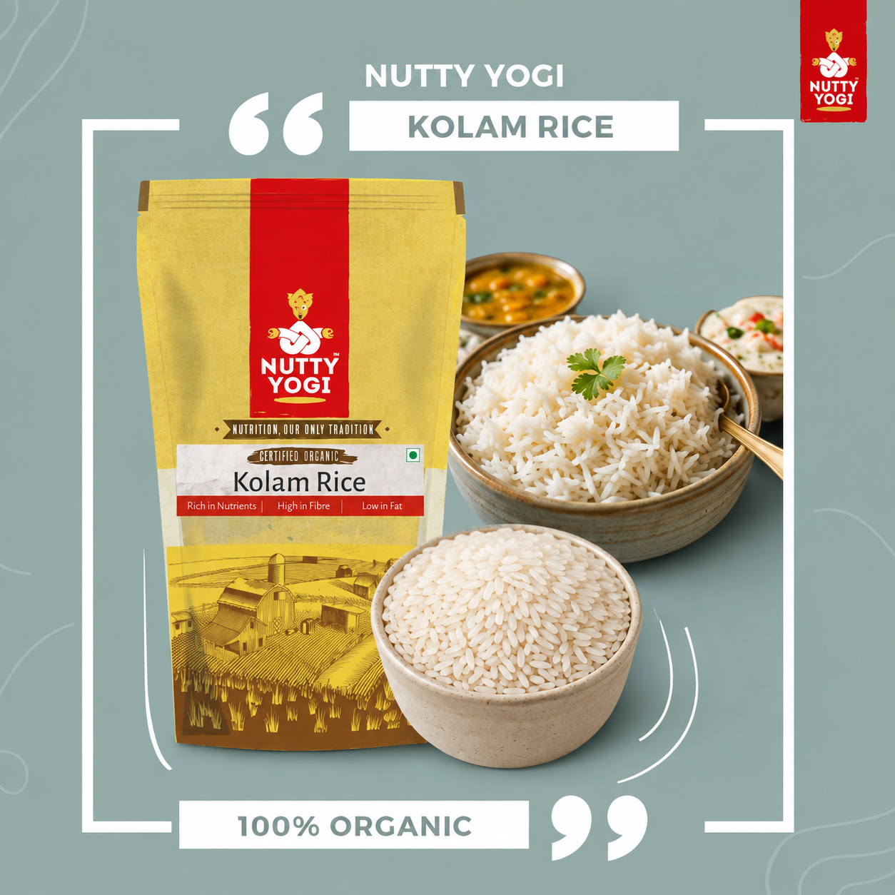 Nutty Yogi Kolam Rice