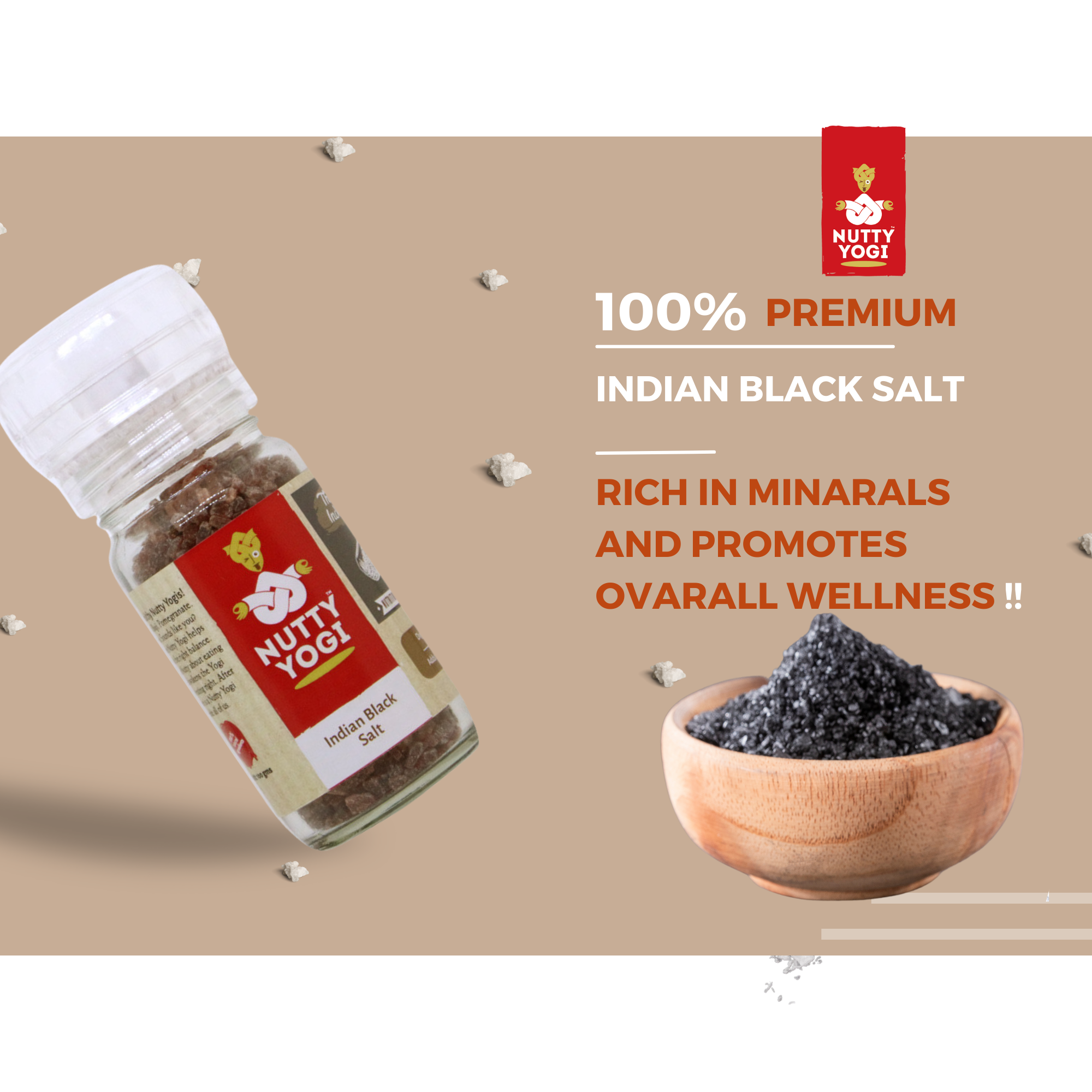 Nutty Yogi Indian Black Salt 100gm