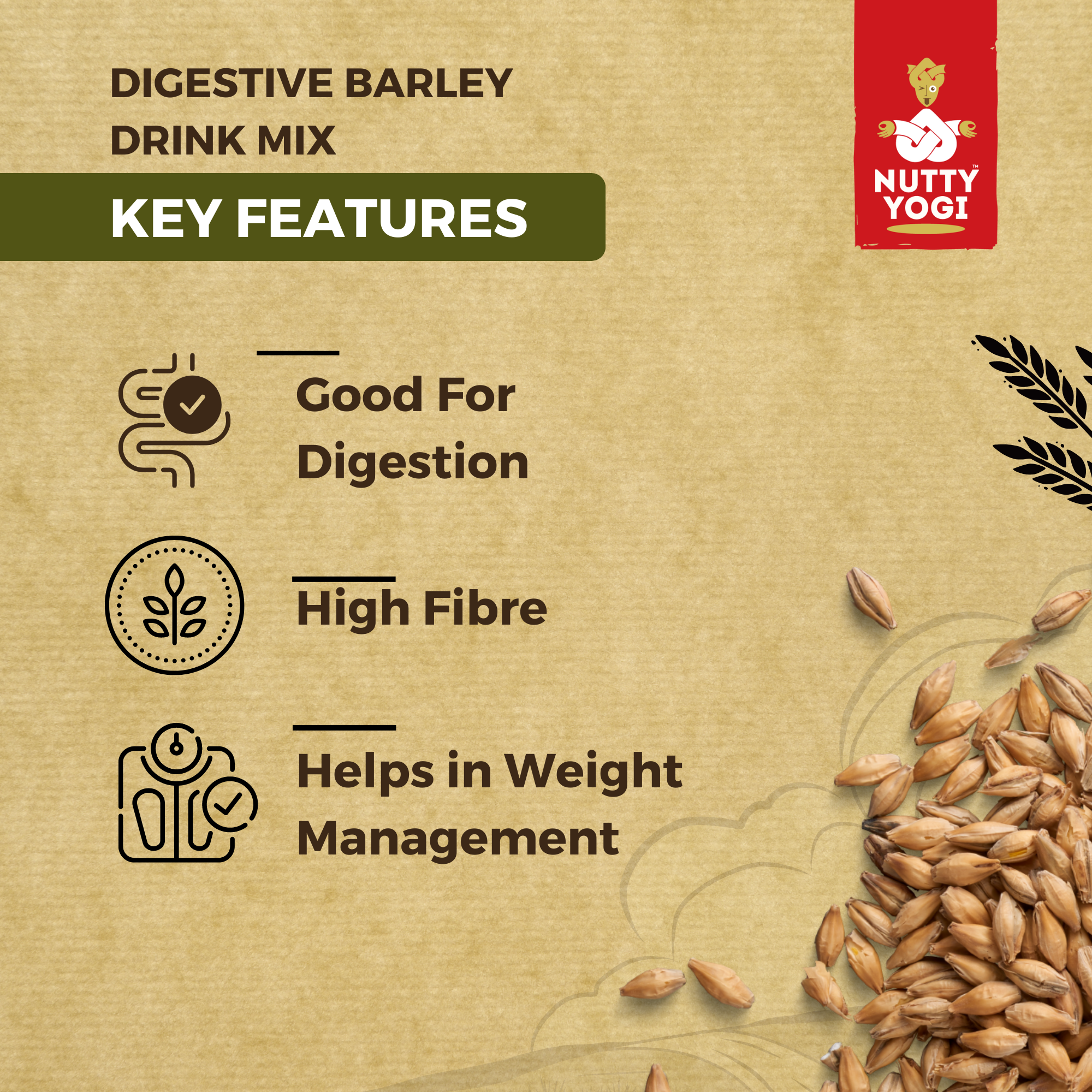 Nutty Yogi Digestive Barley Drink Mix