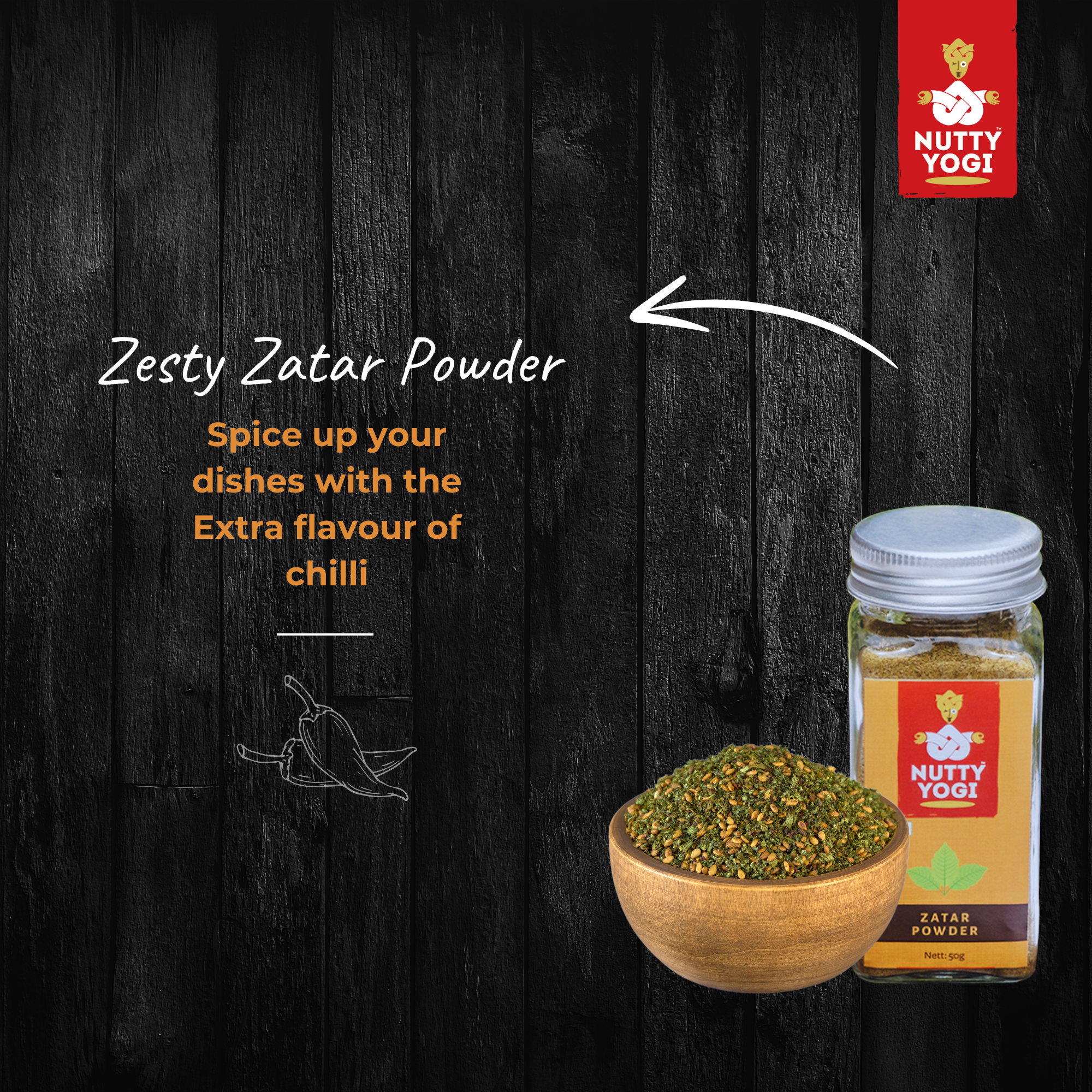 Nutty Yogi Zesty Zatar Powder 50 gm