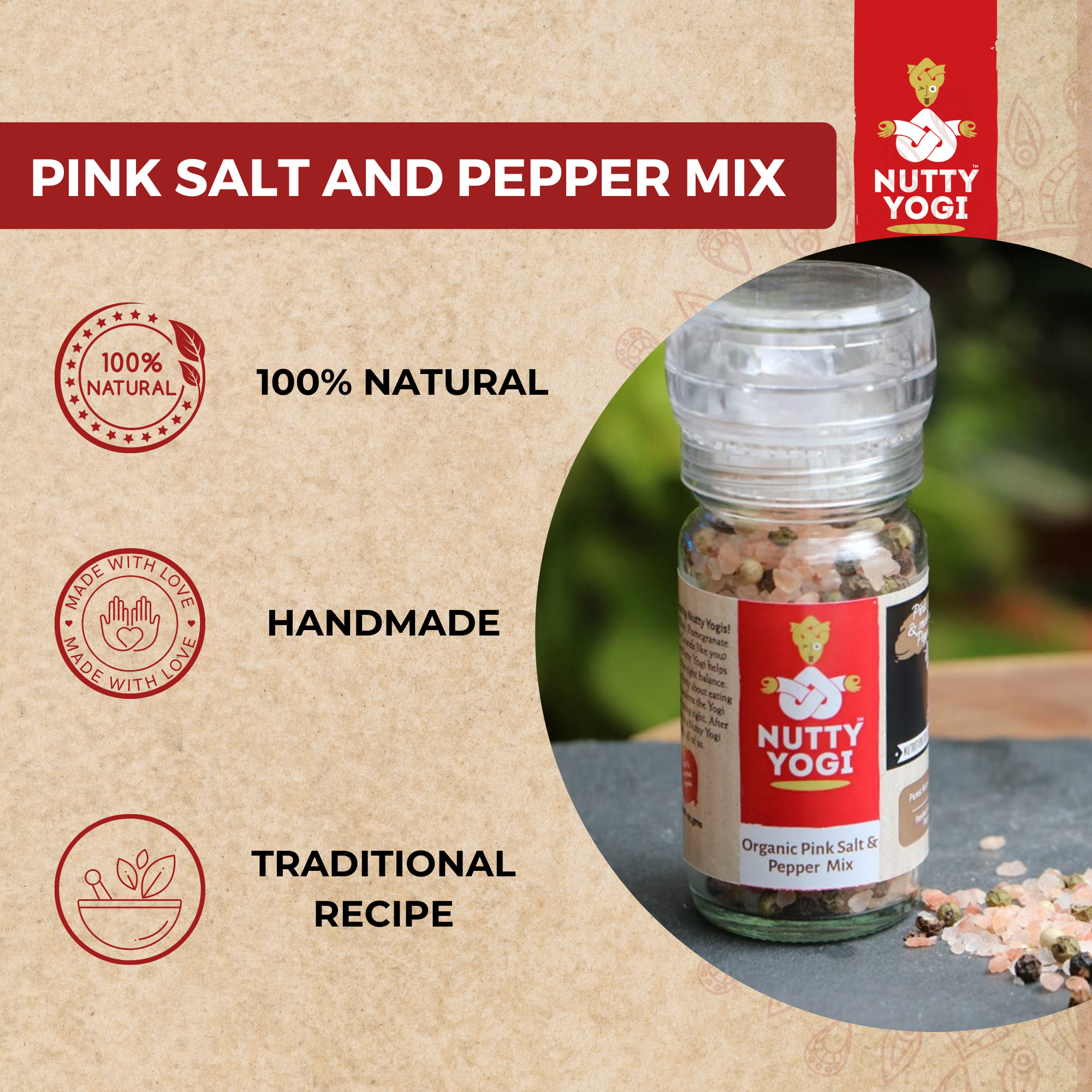 Nutty Yogi Organic Pink Salt and Pepper Mix