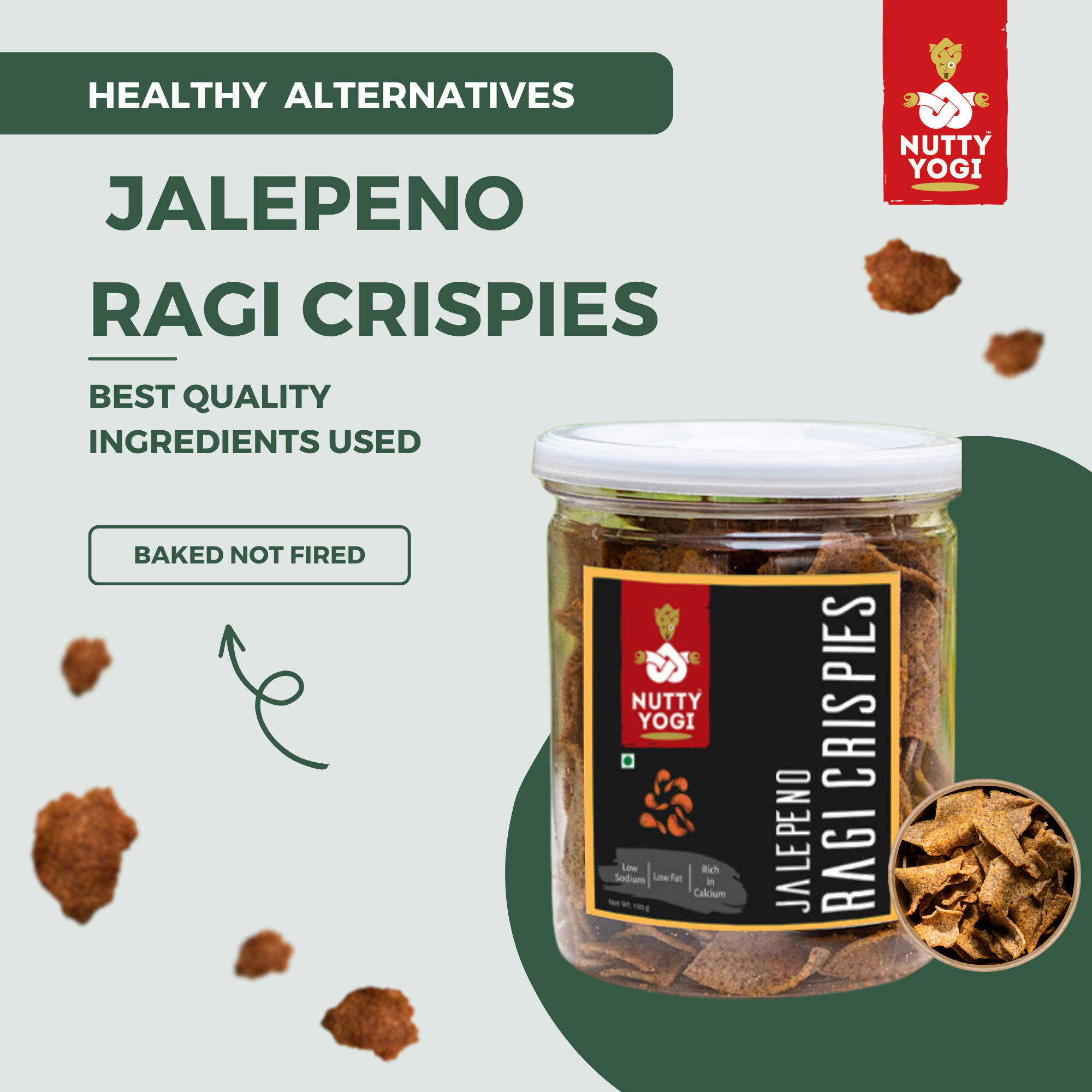 Nutty Yogi Jalepeno Ragi Crispies