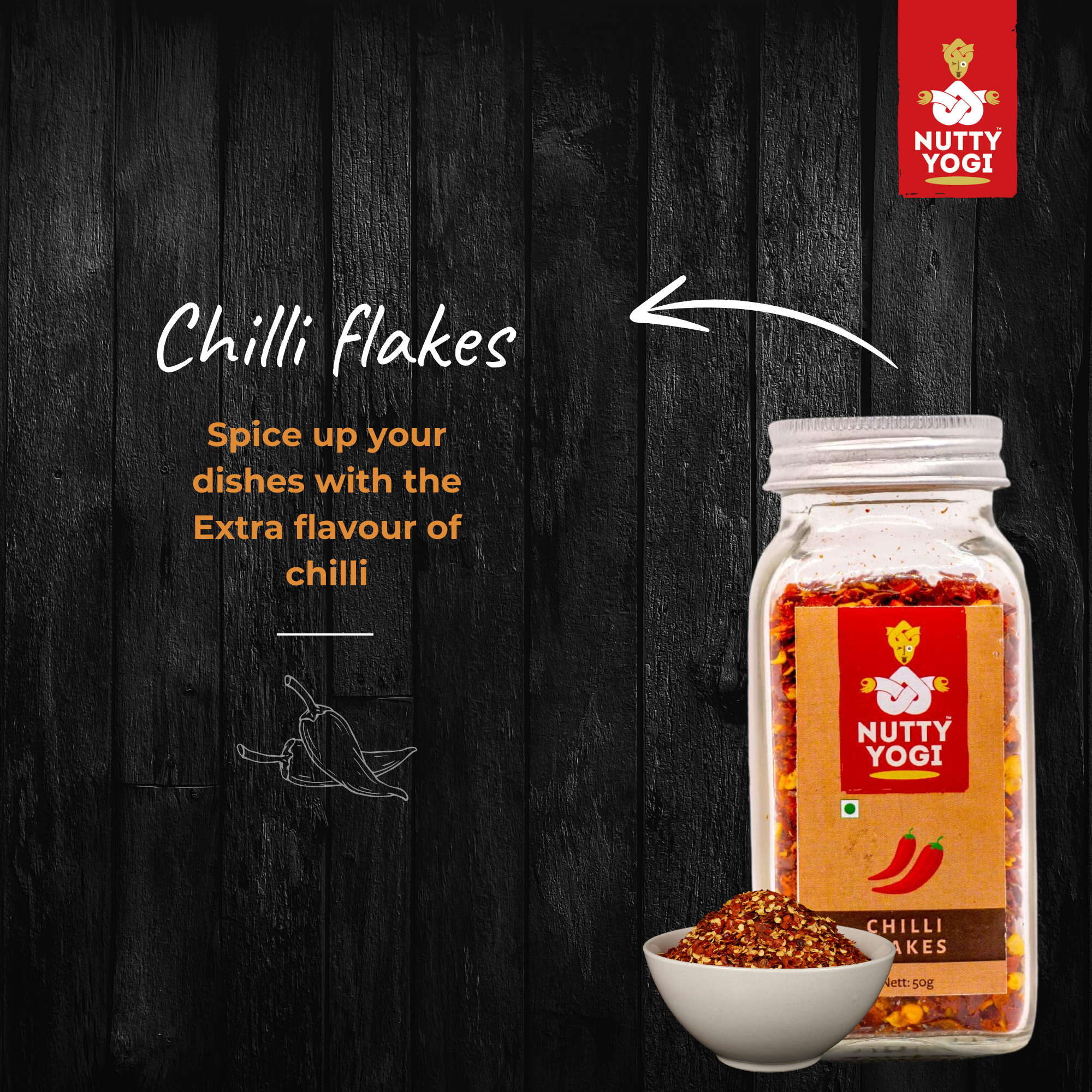 Nutty Yogi Chilli Flakes 35 gm