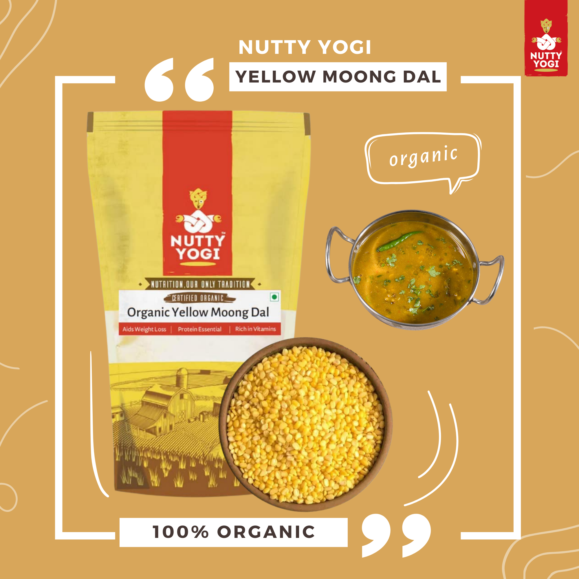 Nutty Yogi Organic Yellow Moong Dal