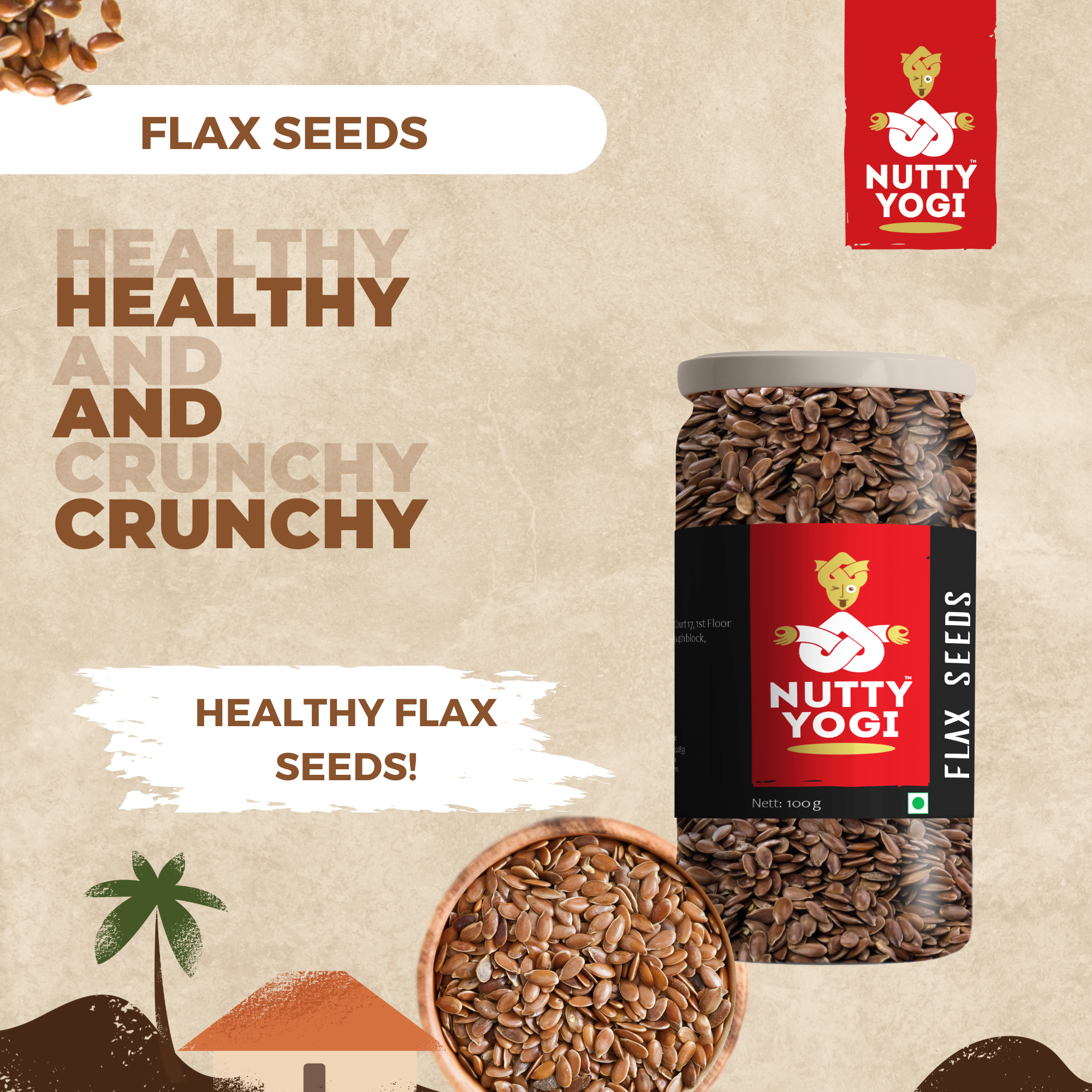 Nutty Yogi Roasted Flax Seeds