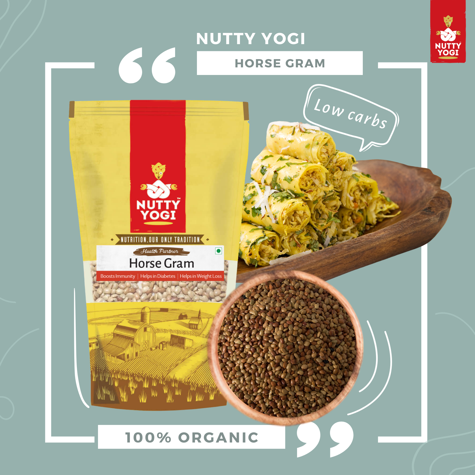 Nutty Yogi Horse Gram Flour / Kulathi 400g