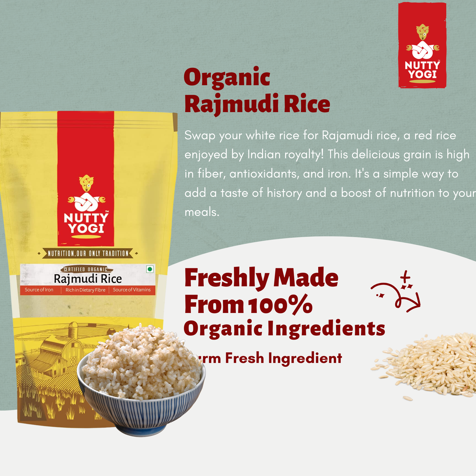 Nutty Yogi Rajmudi Rice