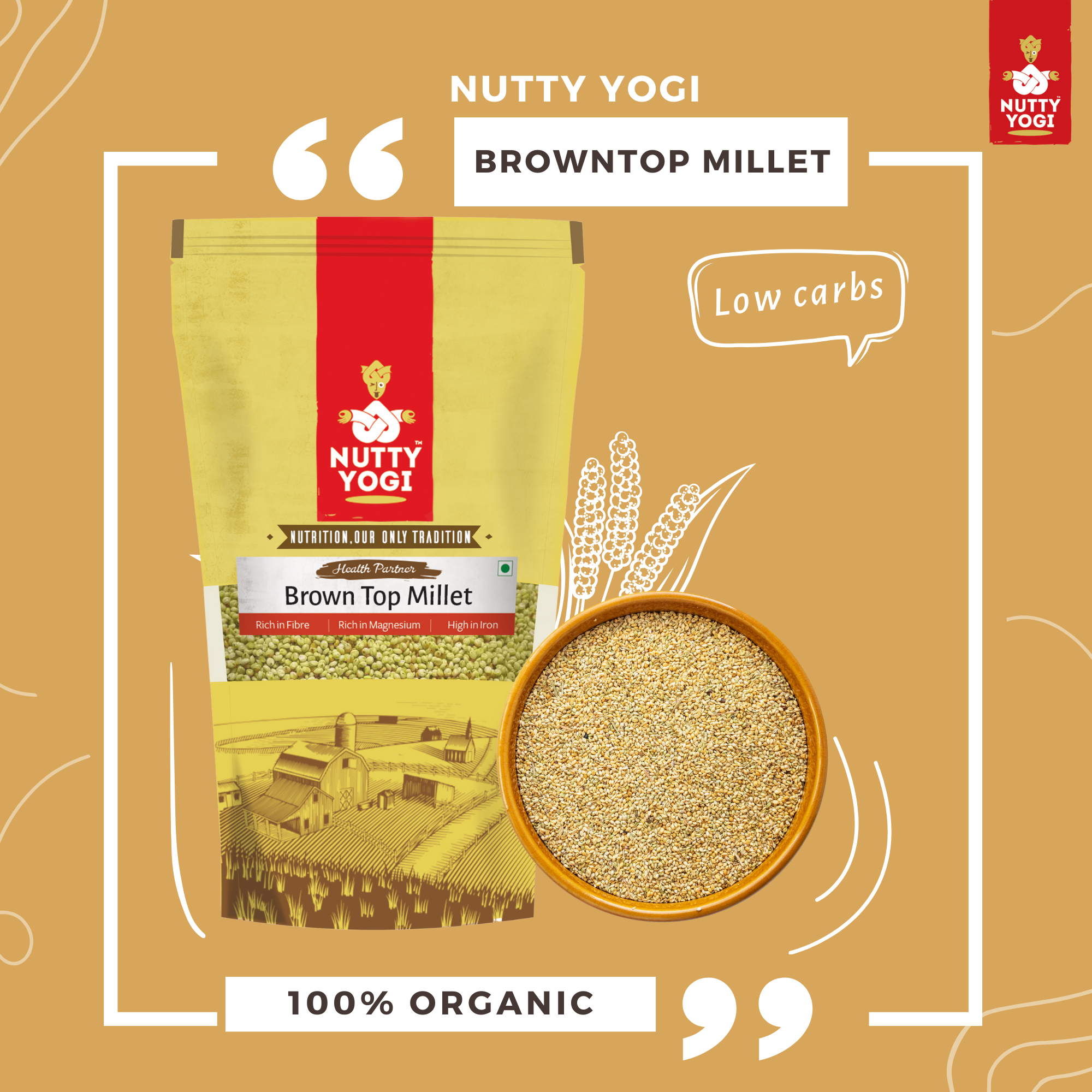 Nutty Yogi Organic Browntop Millet