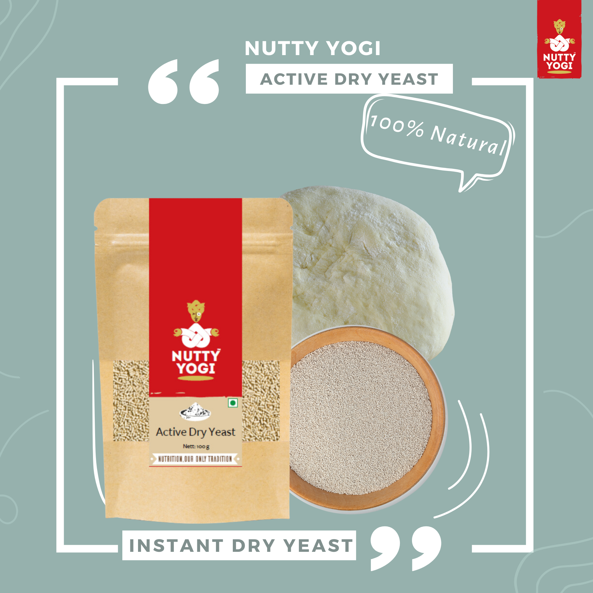 Nutty Yogi Active Dry Yeast 100gm