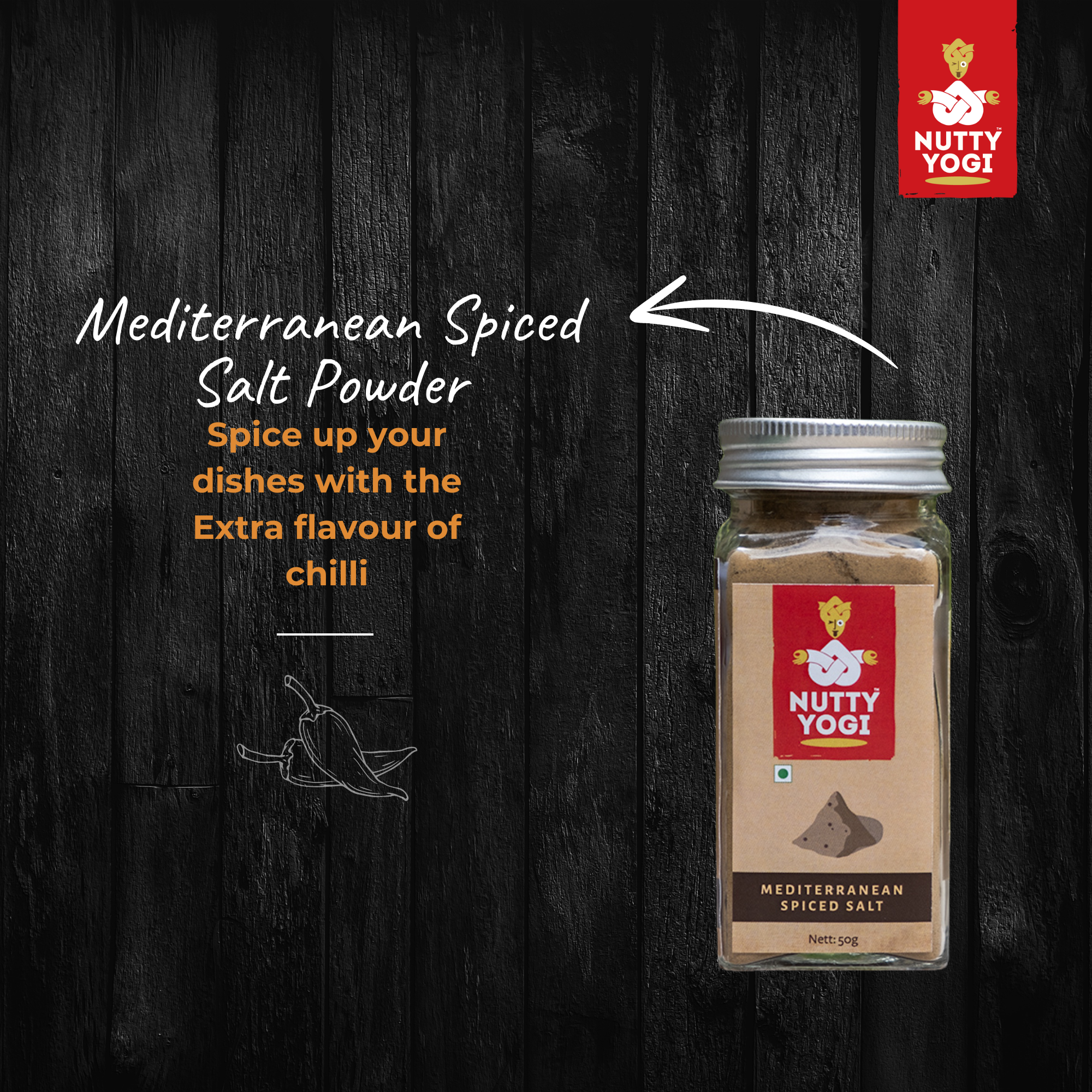 Nutty Yogi Mediterranean Spiced Salt Powder 115gm