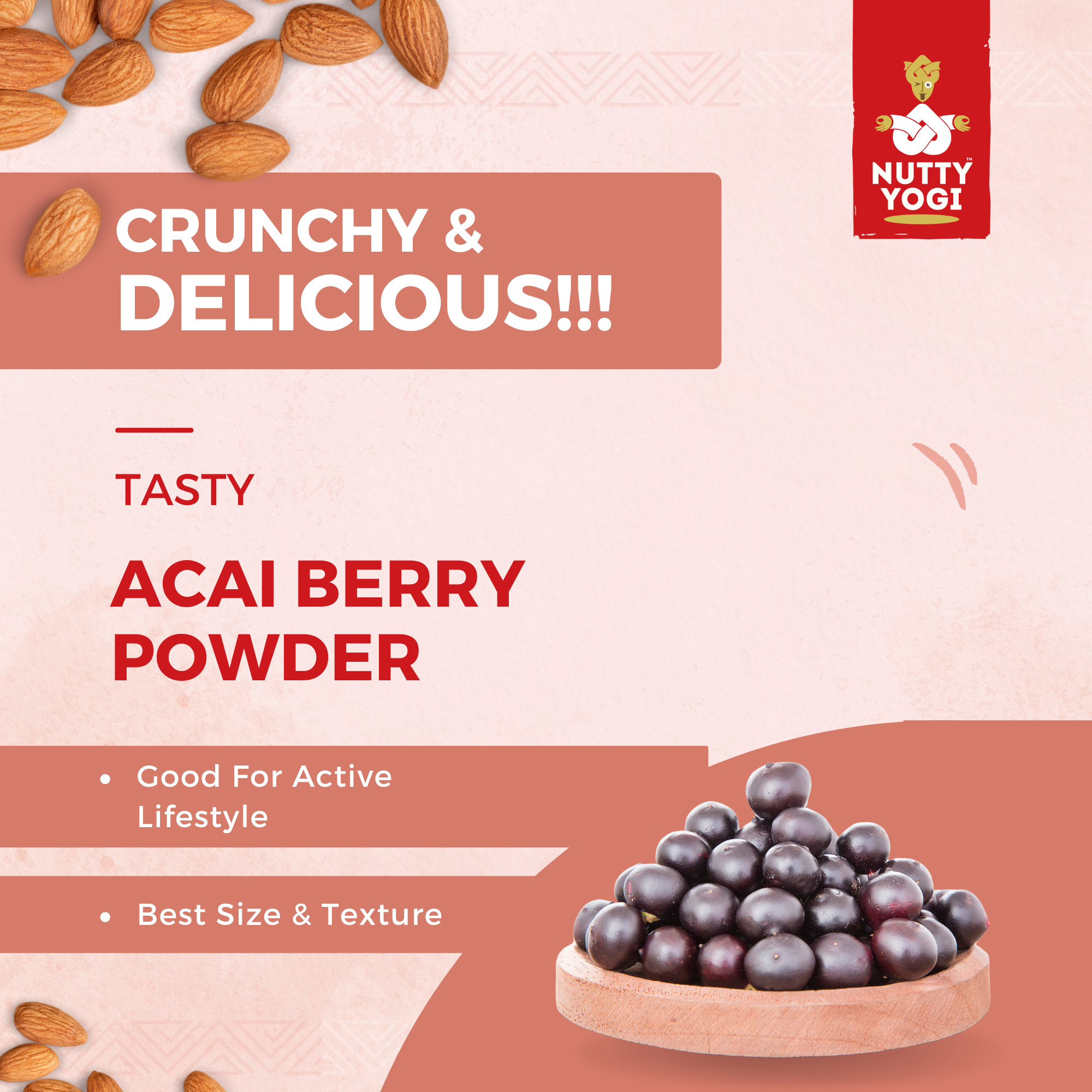 Nutty Yogi Spray Dried Acai Berry Powder 100 gm