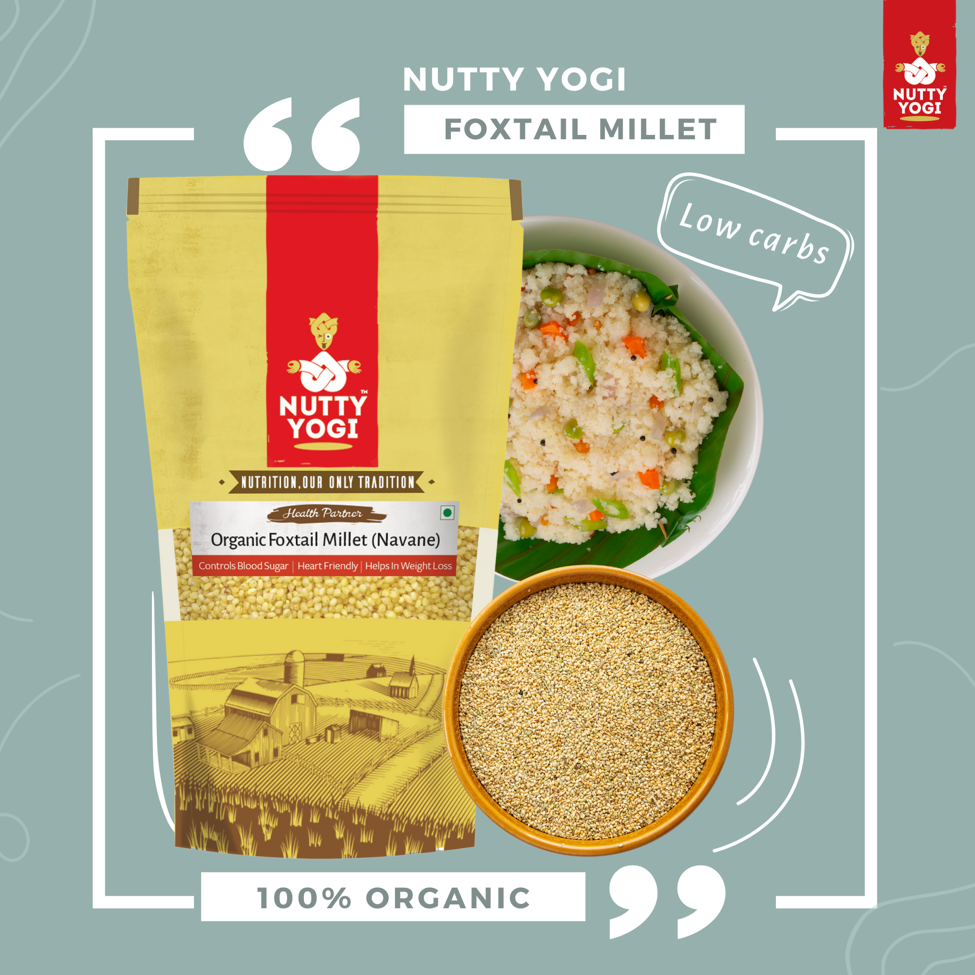 Nutty Yogi Organic Foxtail Millet / Navane