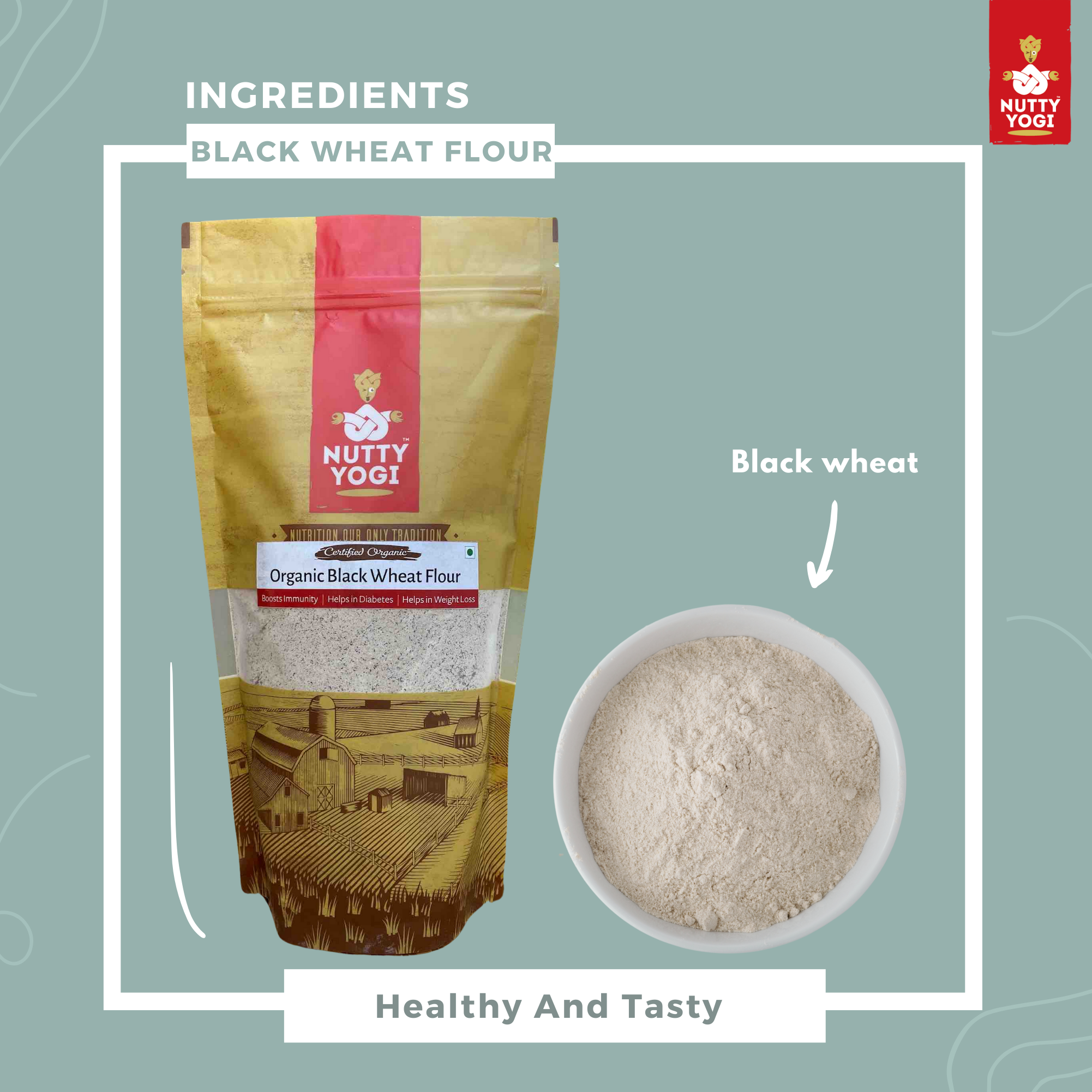 Nutty Yogi Organic Black Wheat Flour