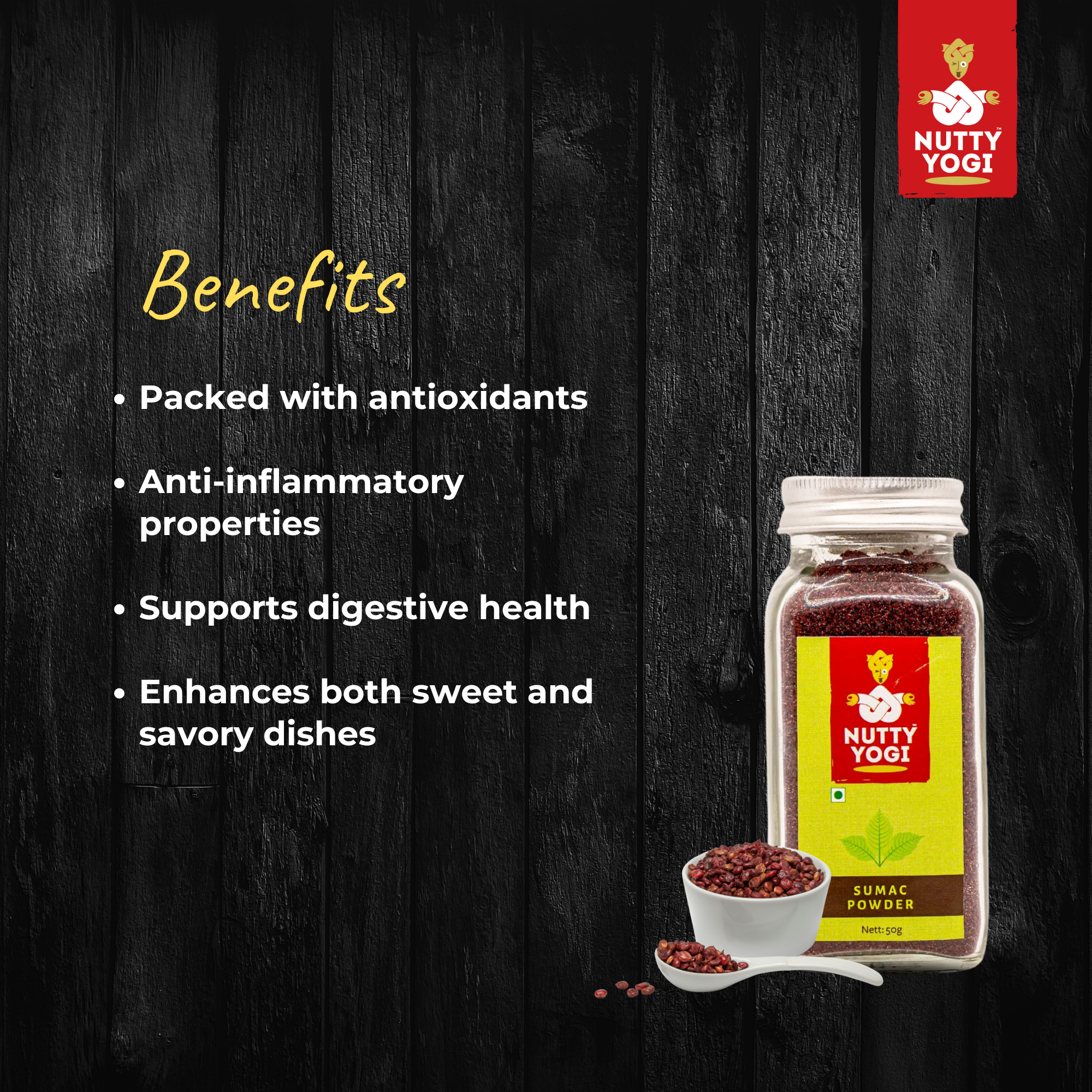 Nutty Yogi Sumac Powder - 50 gm