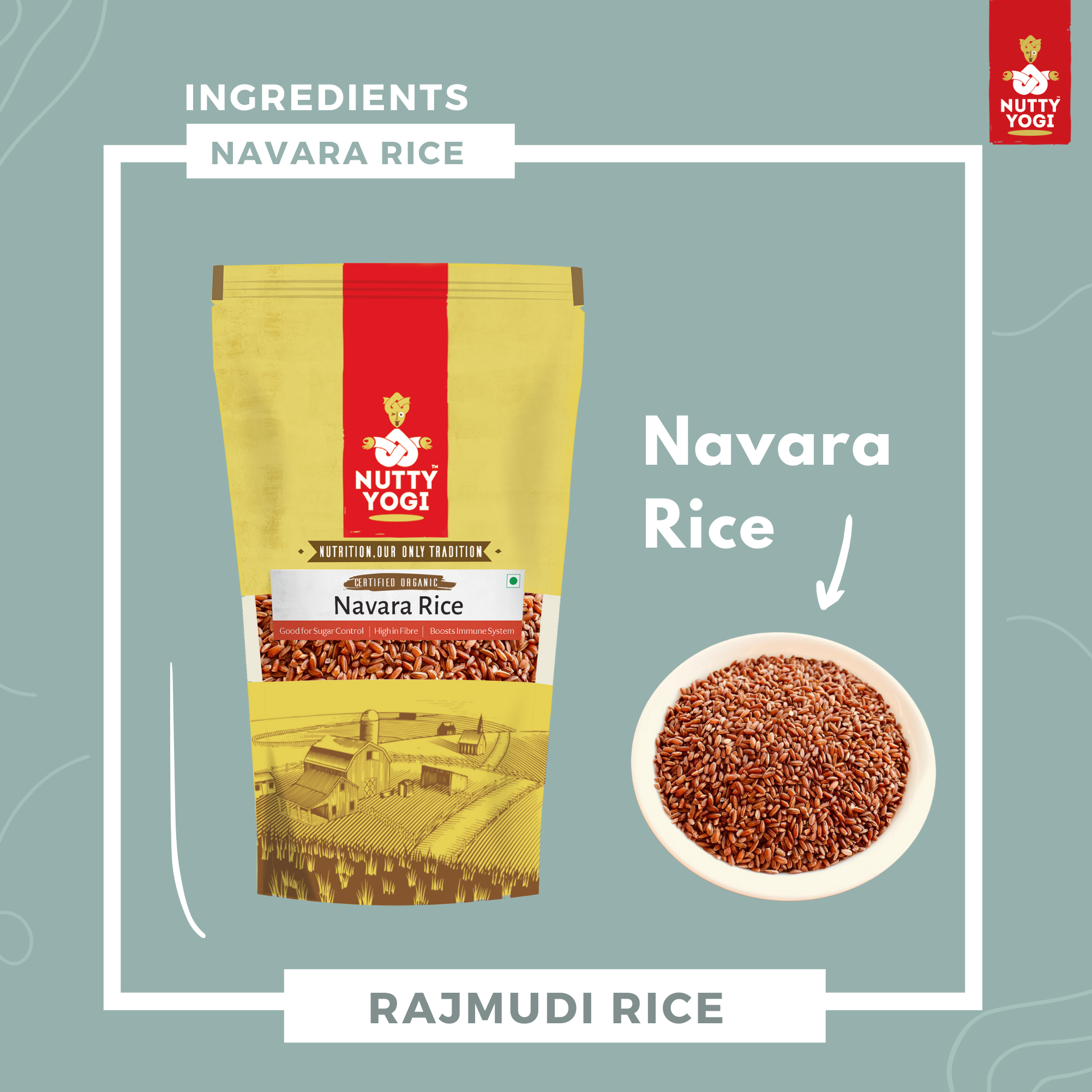 Buy the Best Organic Navara Rice on Online in India from Nutty Yogi