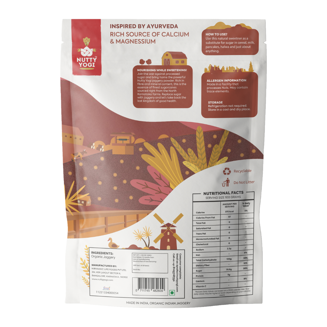 Nutty Yogi Masala Chai Gud 200g- Pouch