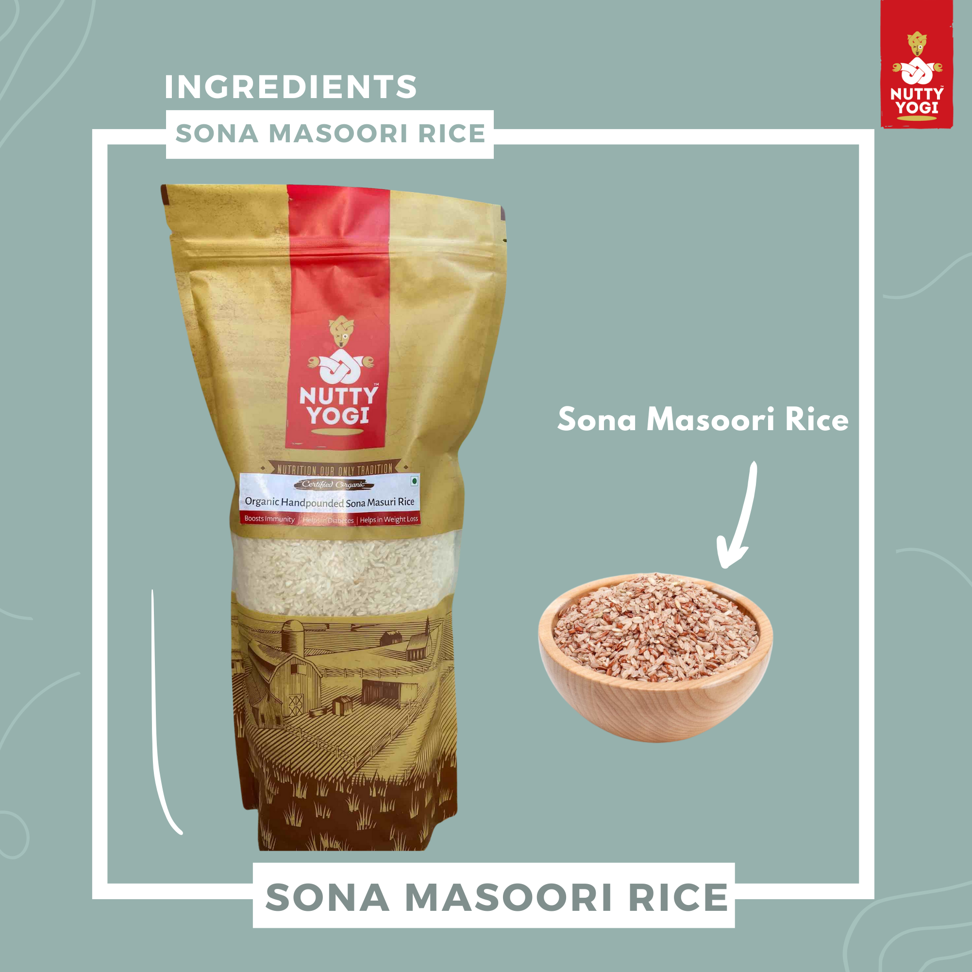 Buy Organic Hand Pounded Sona Masoori Rice on Online in India from ...