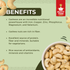 Nutty Yogi Cashew 1kg Jar| Whole Crunchy Cashew | Premium Kaju nuts Dry Fruit | Nutritious & Delicious | Gluten Free & Plant based Protein