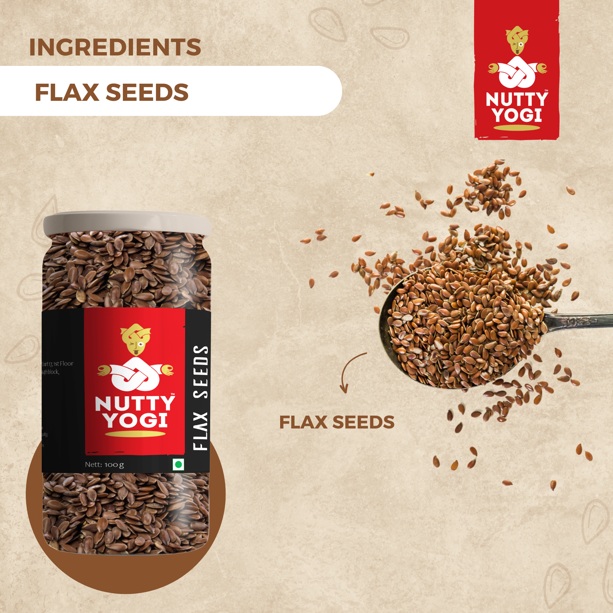Nutty Yogi Roasted Flax Seeds