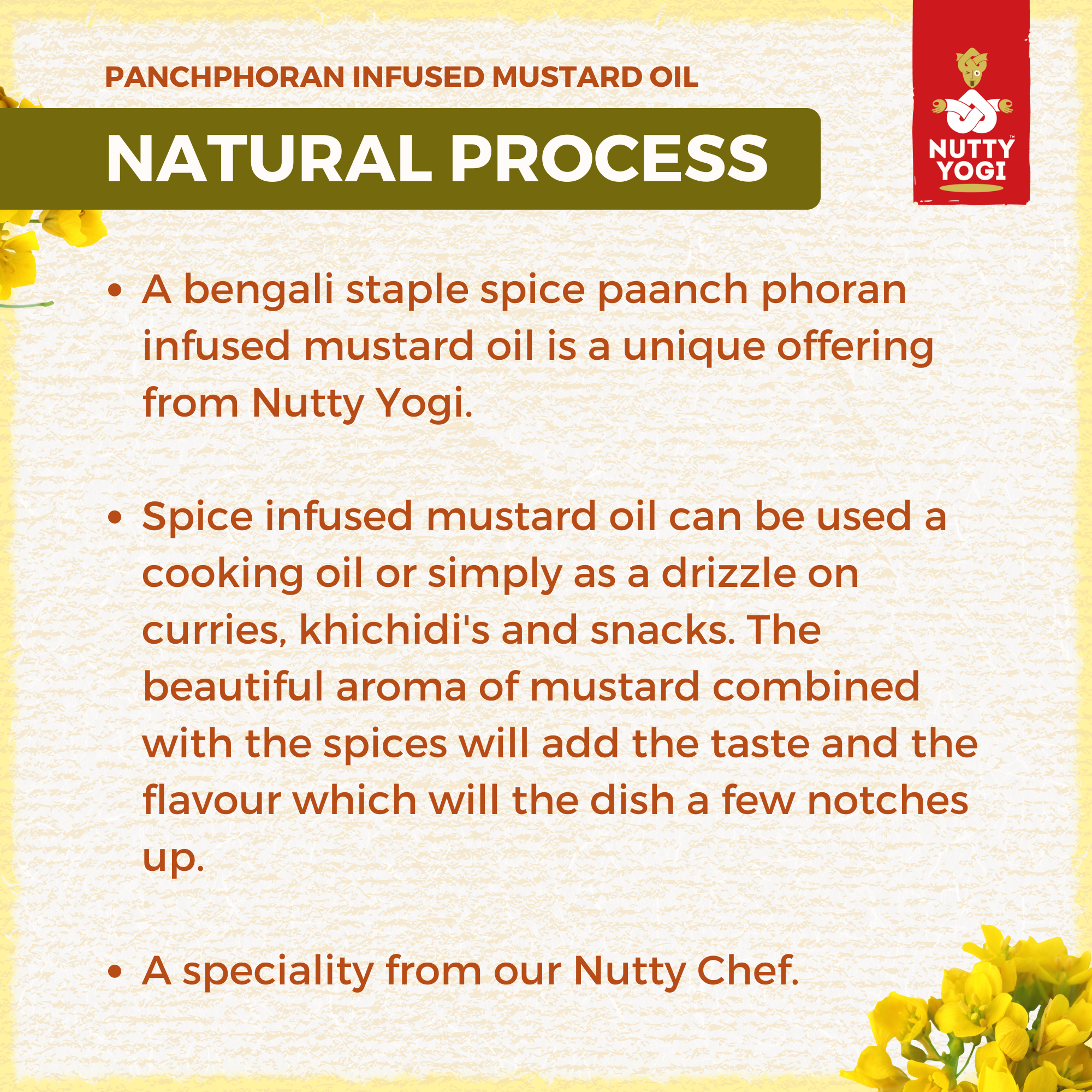 Nutty Yogi Panchphoran Infused Mustard Oil 500ml